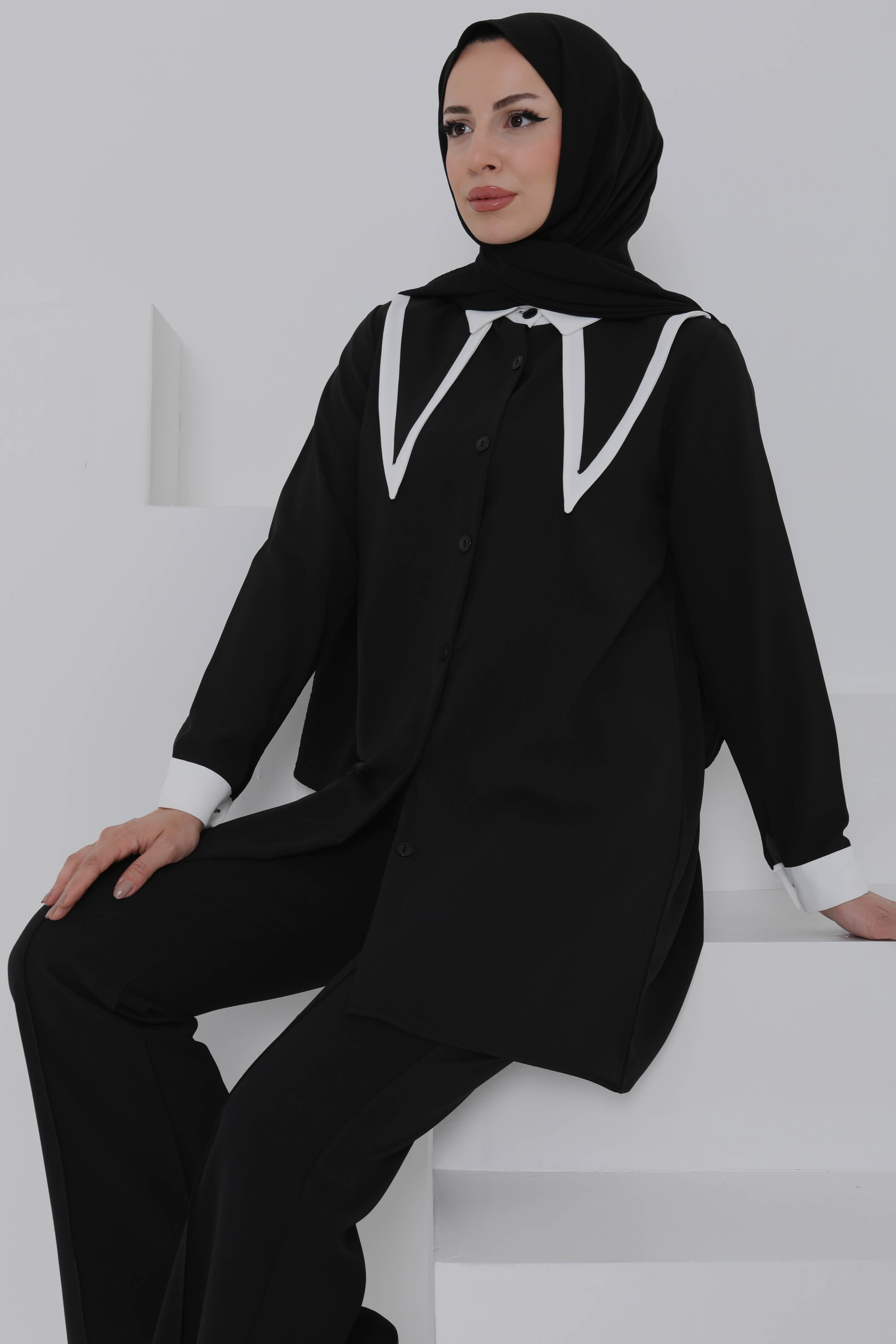 Çift Yakalı Linda Takım - 27020 - 2