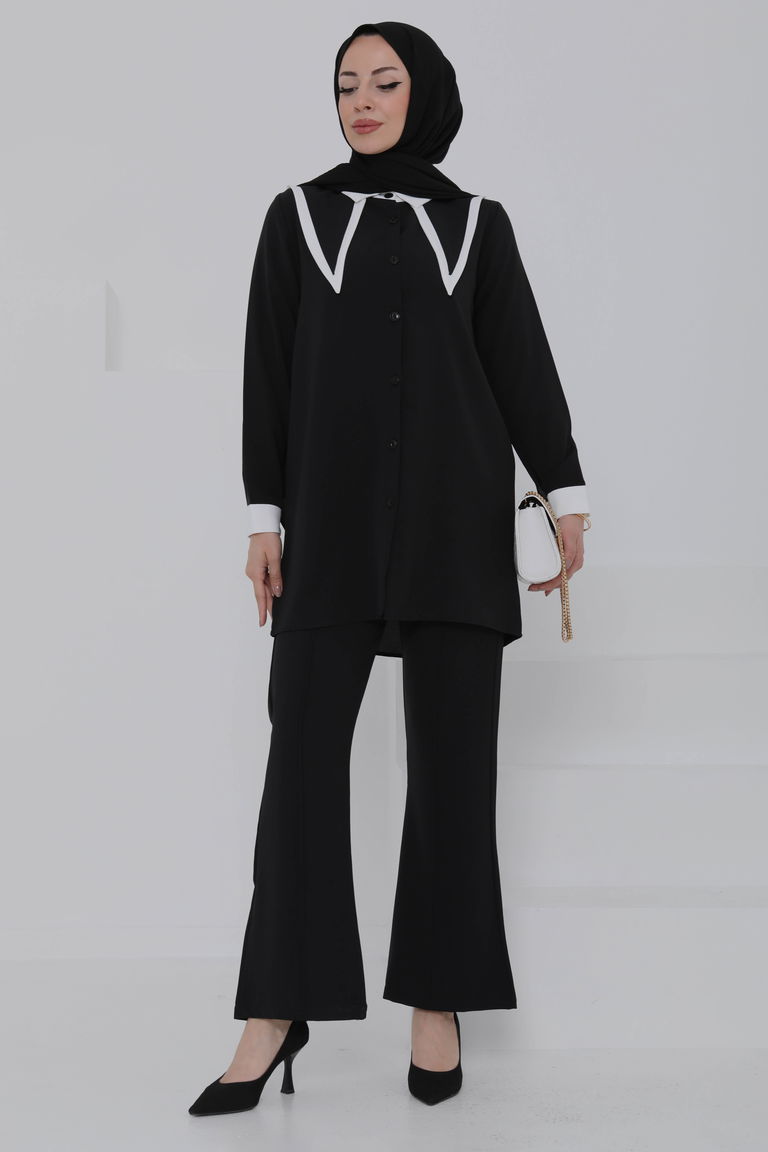 Çift Yakalı Linda Takım - 27020 - TOFİSA