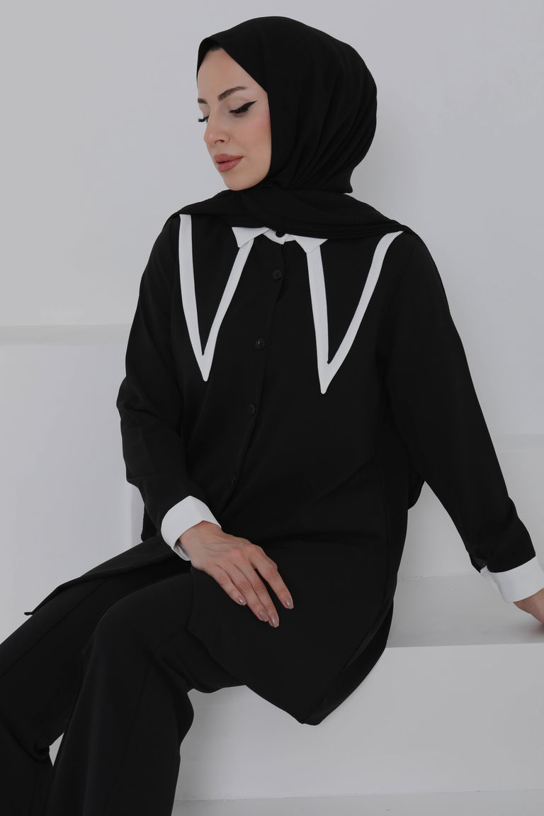 Çift Yakalı Linda Takım - 27020 - TOFİSA