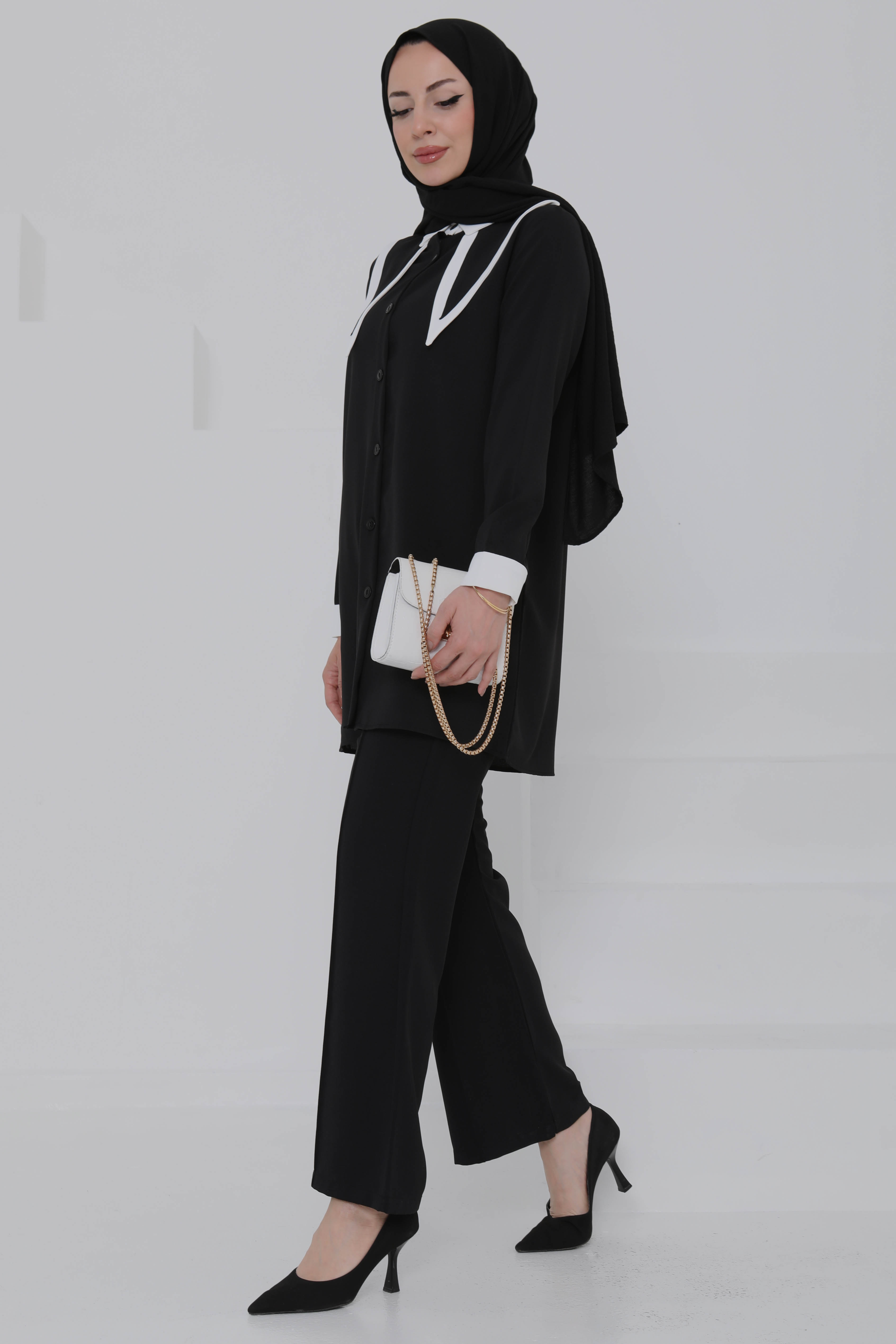 Çift Yakalı Linda Takım - 27020 - 5