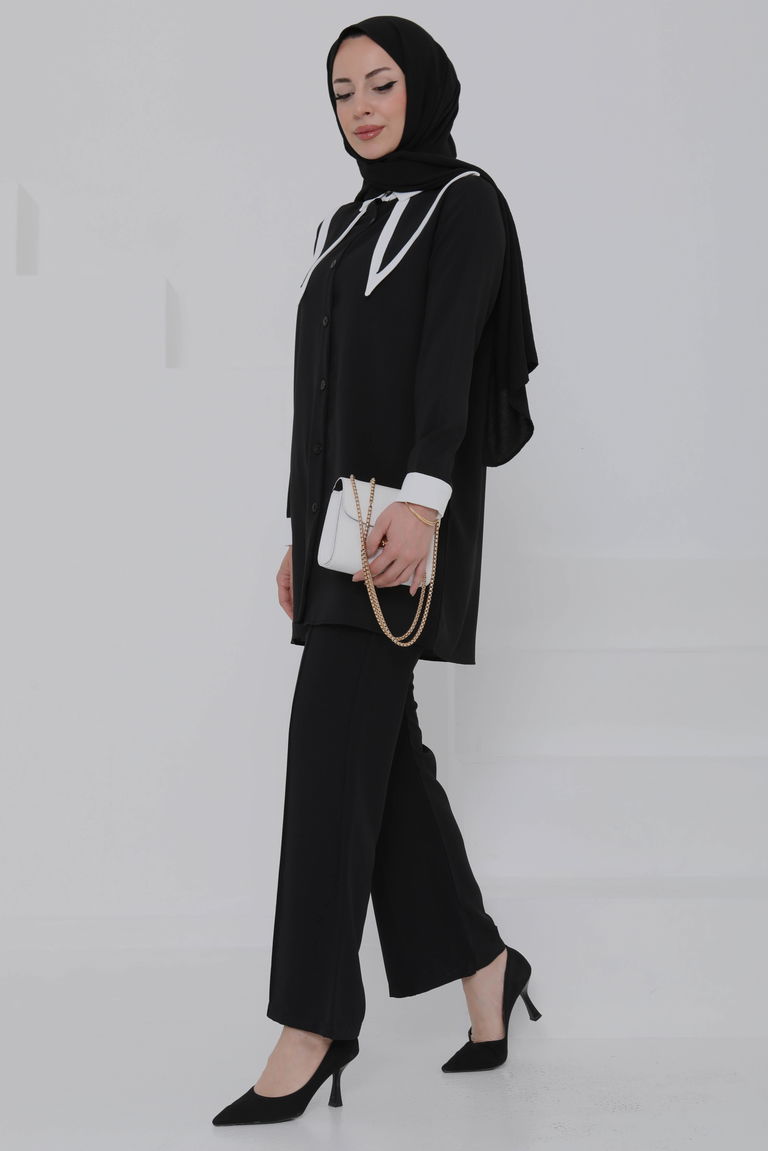 Çift Yakalı Linda Takım - 27020 - TOFİSA