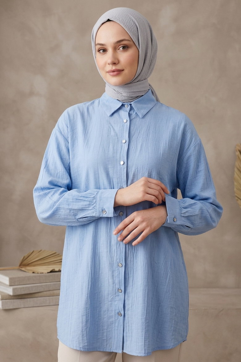 Çilek Tunik - 1308-BEBE-MAVI - 1