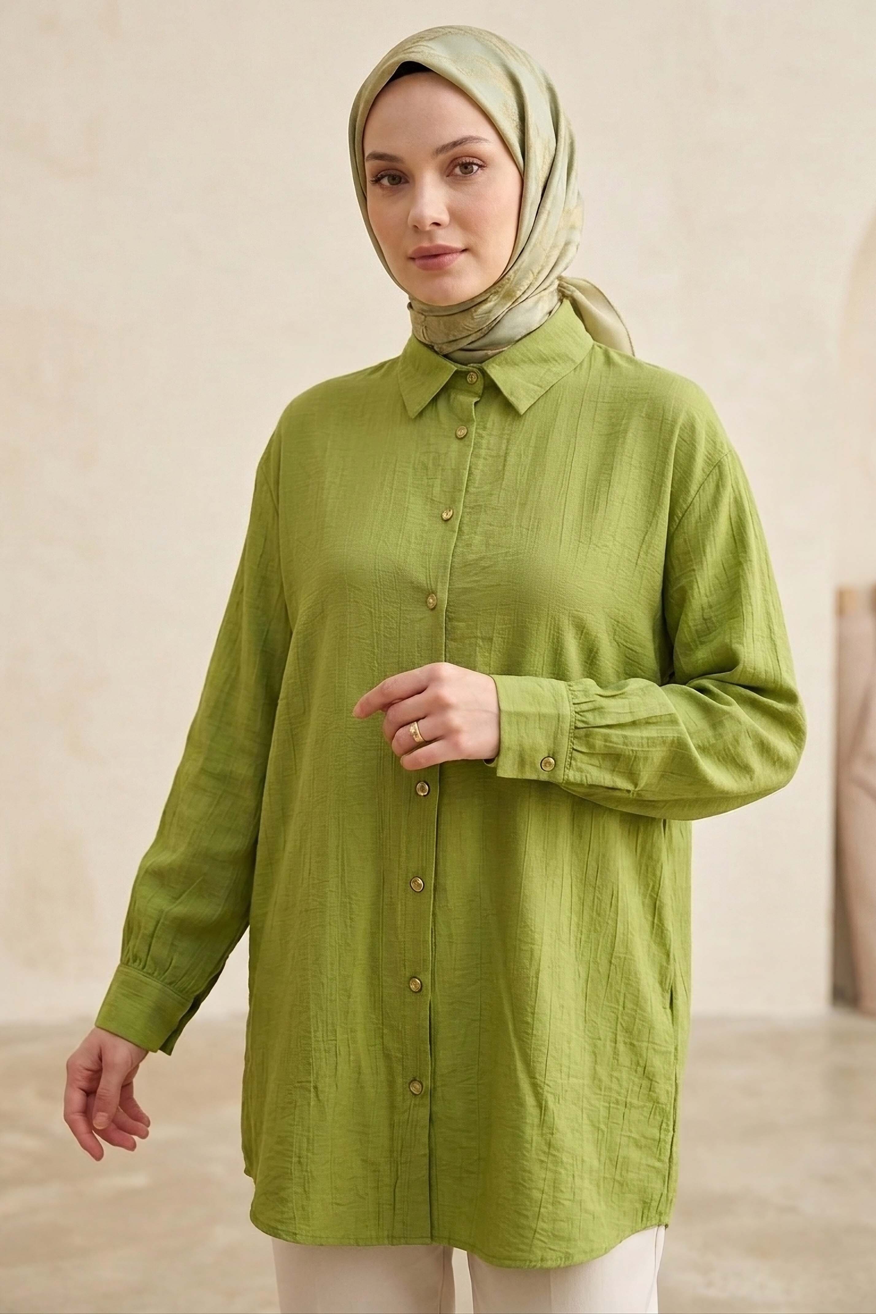Çilek Tunik - 1308-FISTIK-YESILI - 1