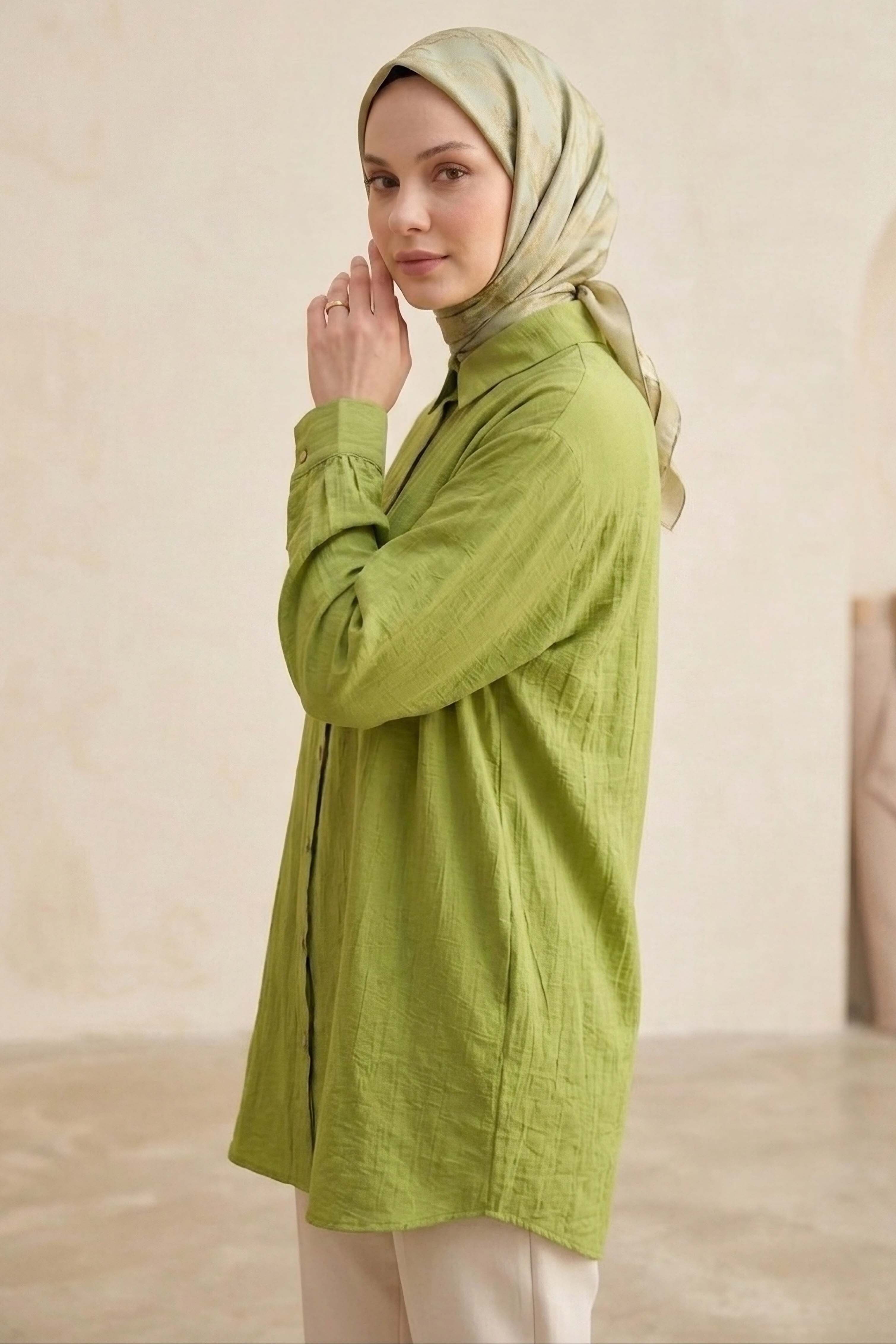 Çilek Tunik - 1308-FISTIK-YESILI - 2