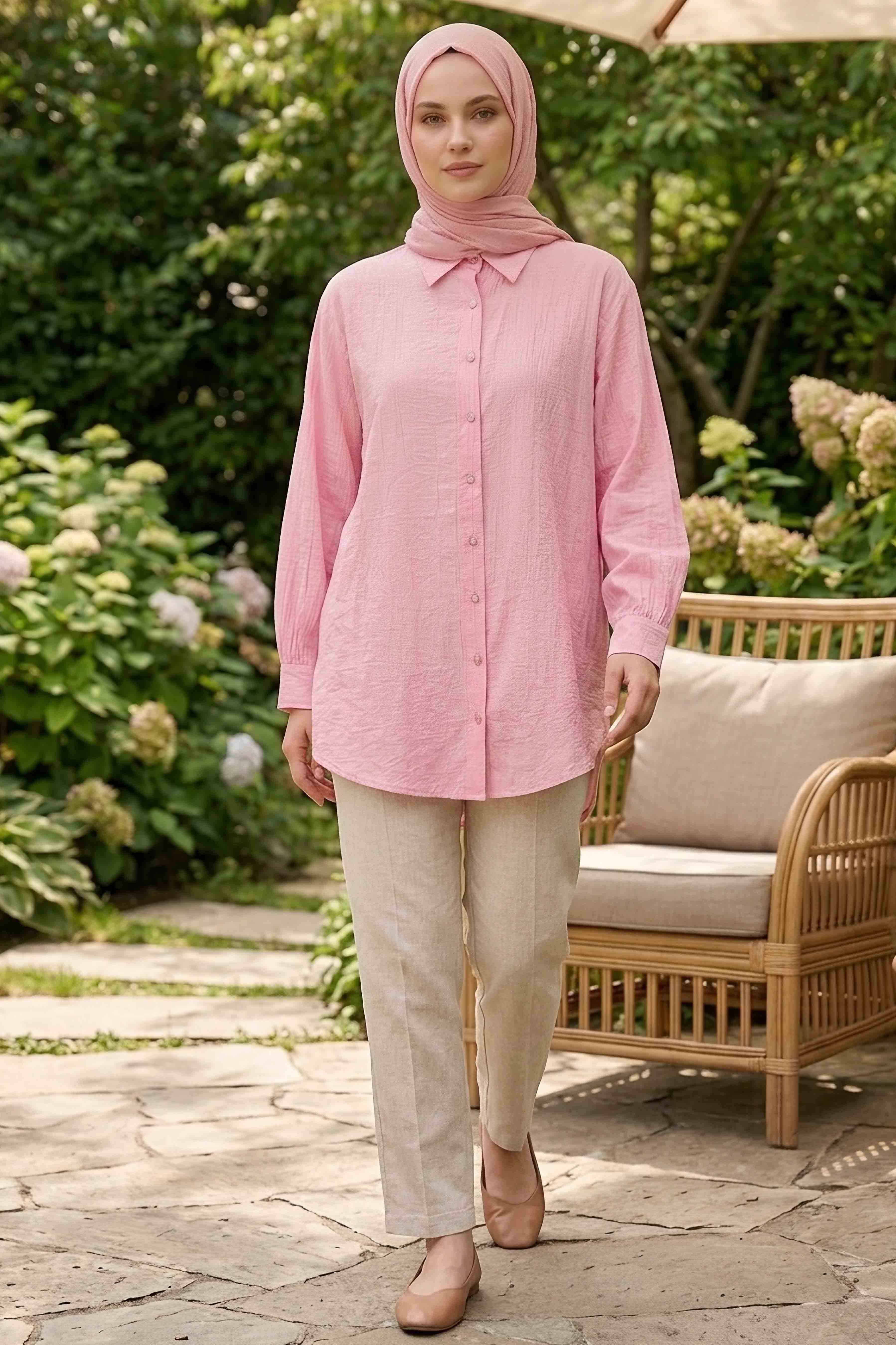 Çilek Tunik - 1308-PEMBE - 1
