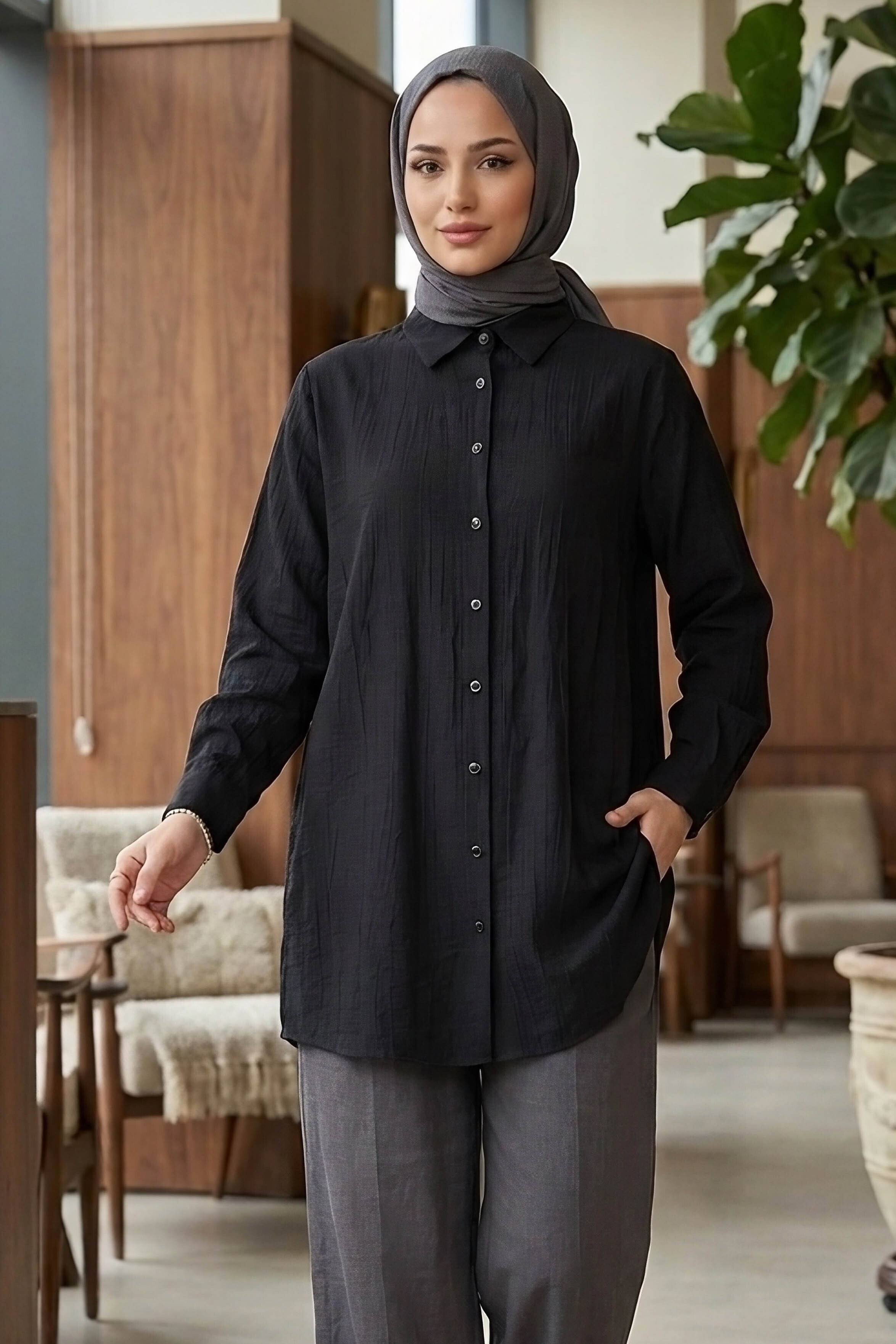 Çilek Tunik - 1308-SIYAH - 2