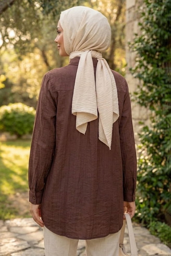 Çilek Tunik Kahve - 1308-KAHVE - 3
