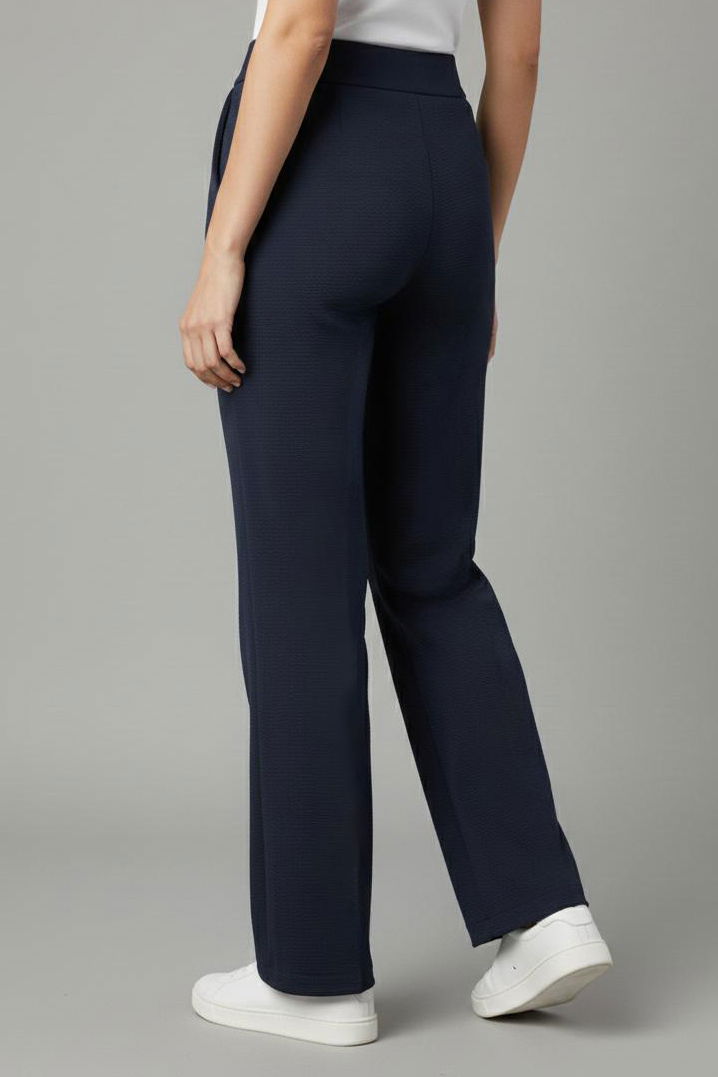 Çımalı Cepli Krep Pantolon - 28167-LACIVERT - TOFİSA