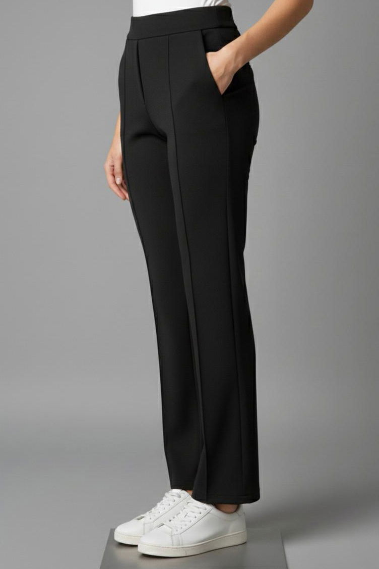 Çımalı Cepli Krep Pantolon - 28167-SIYAH - TOFİSA