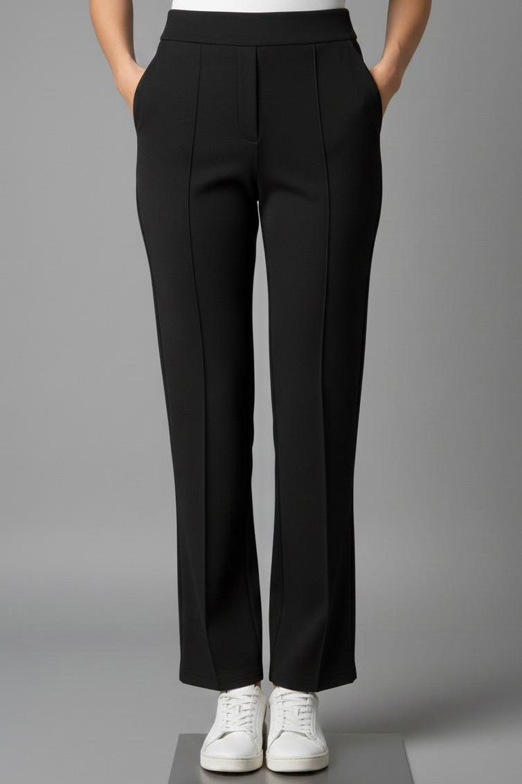 Çımalı Cepli Krep Pantolon - 28167-SIYAH - TOFİSA