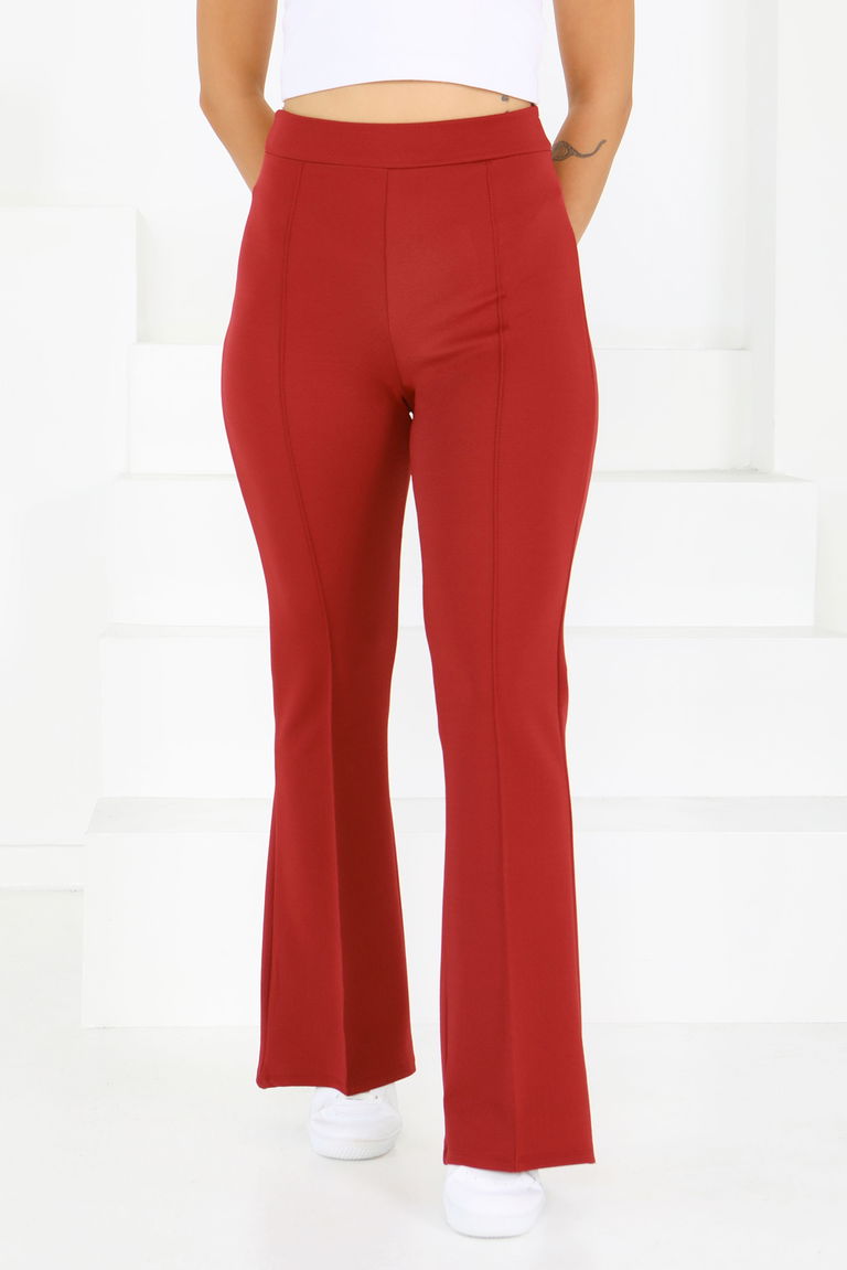 Çımalı İspanyol Paça Krep Pantolon - 27623 - TOFİSA