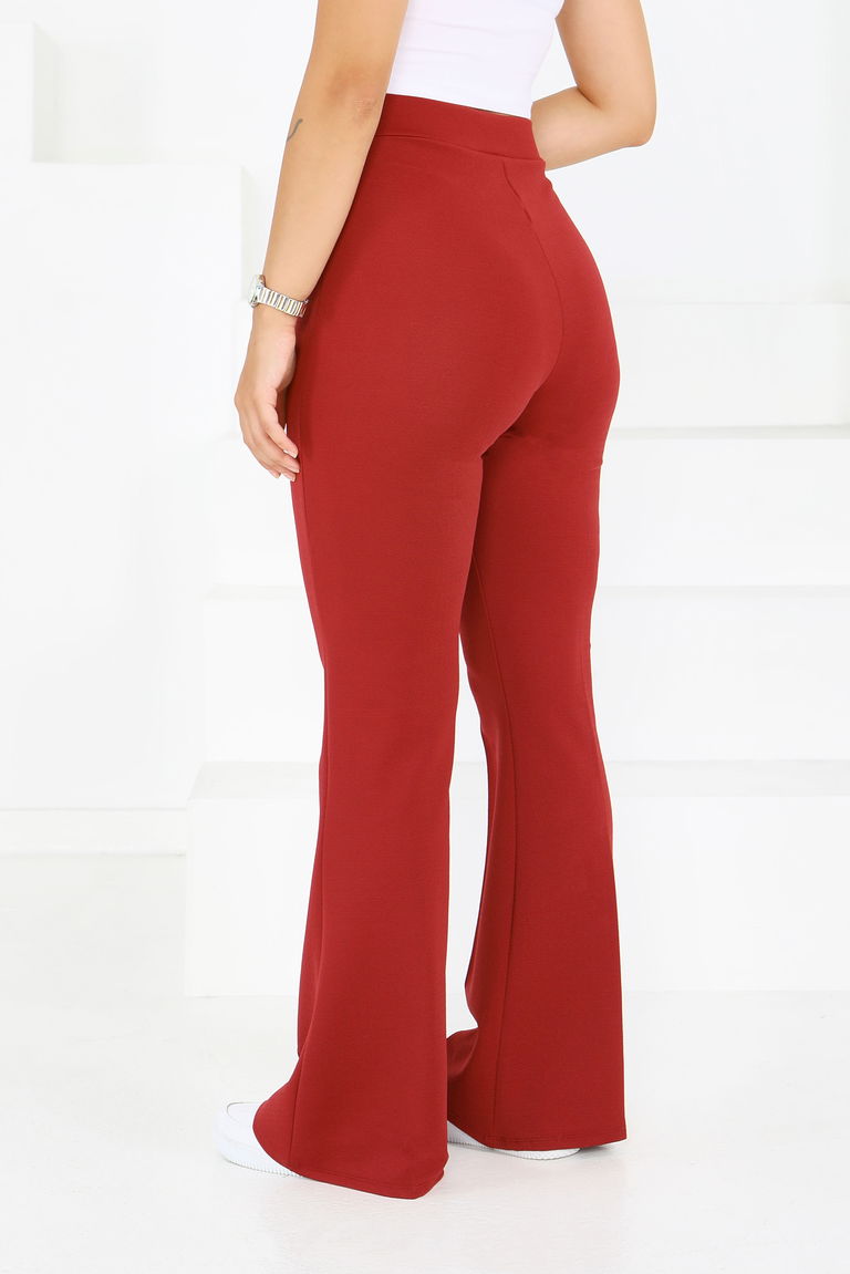 Çımalı İspanyol Paça Krep Pantolon - 27623 - TOFİSA