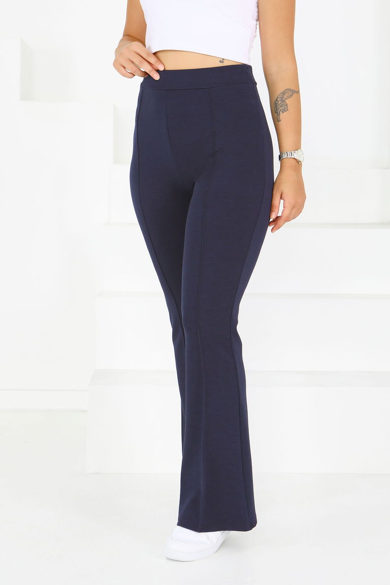 Çımalı İspanyol Paça Krep Pantolon - 27623 - TOFİSA