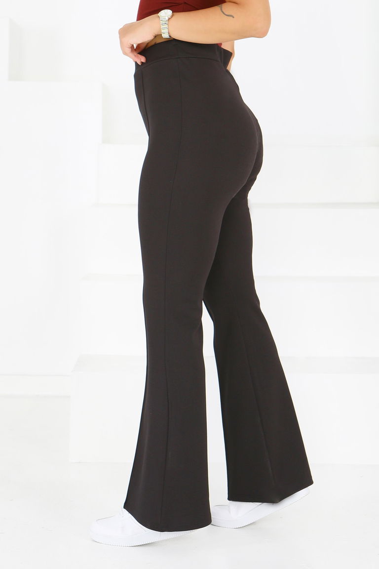 Çımalı İspanyol Paça Krep Pantolon - 27623 - TOFİSA