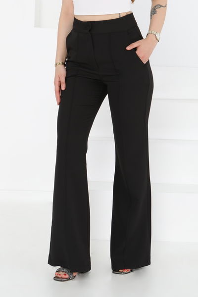 Çımalı Kumaş Pantolon Siyah - 27247 