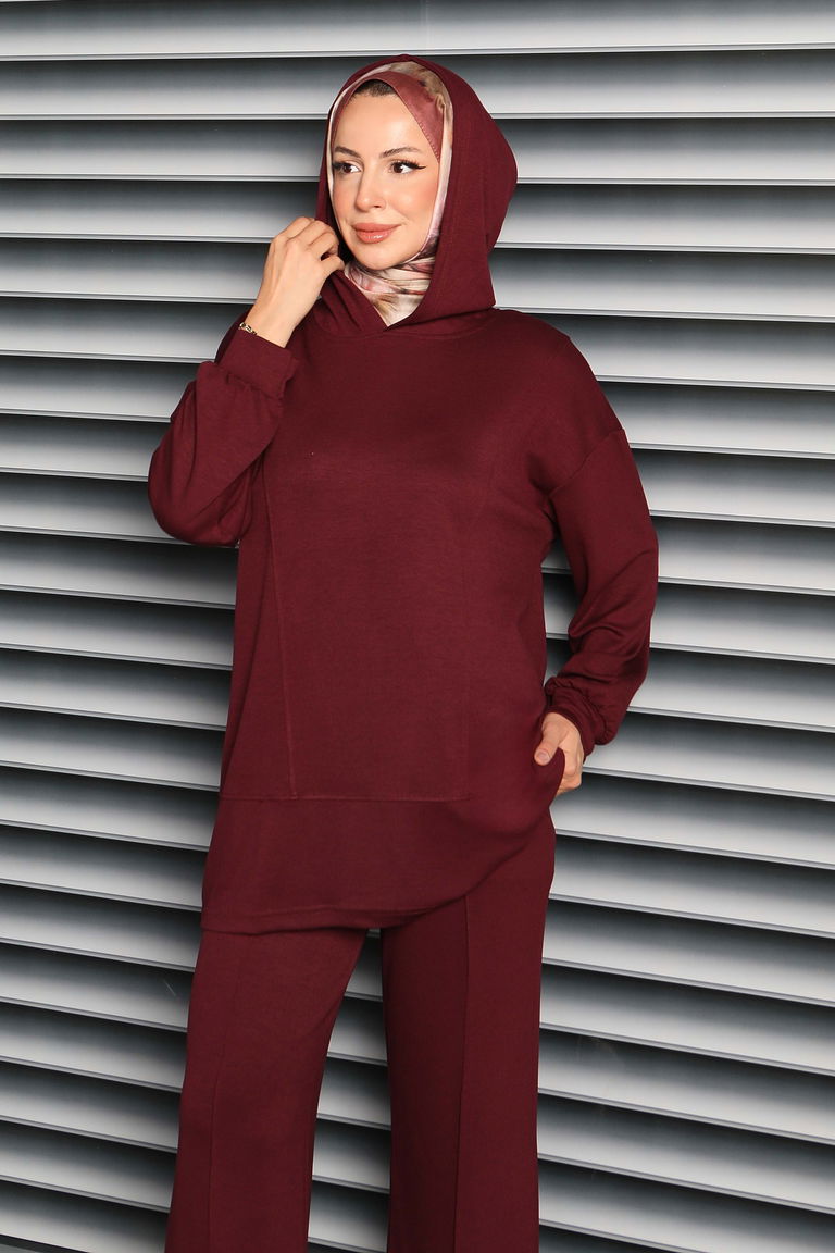 Çımalı Modal İkili Takım - 27707-BORDO - TOFİSA