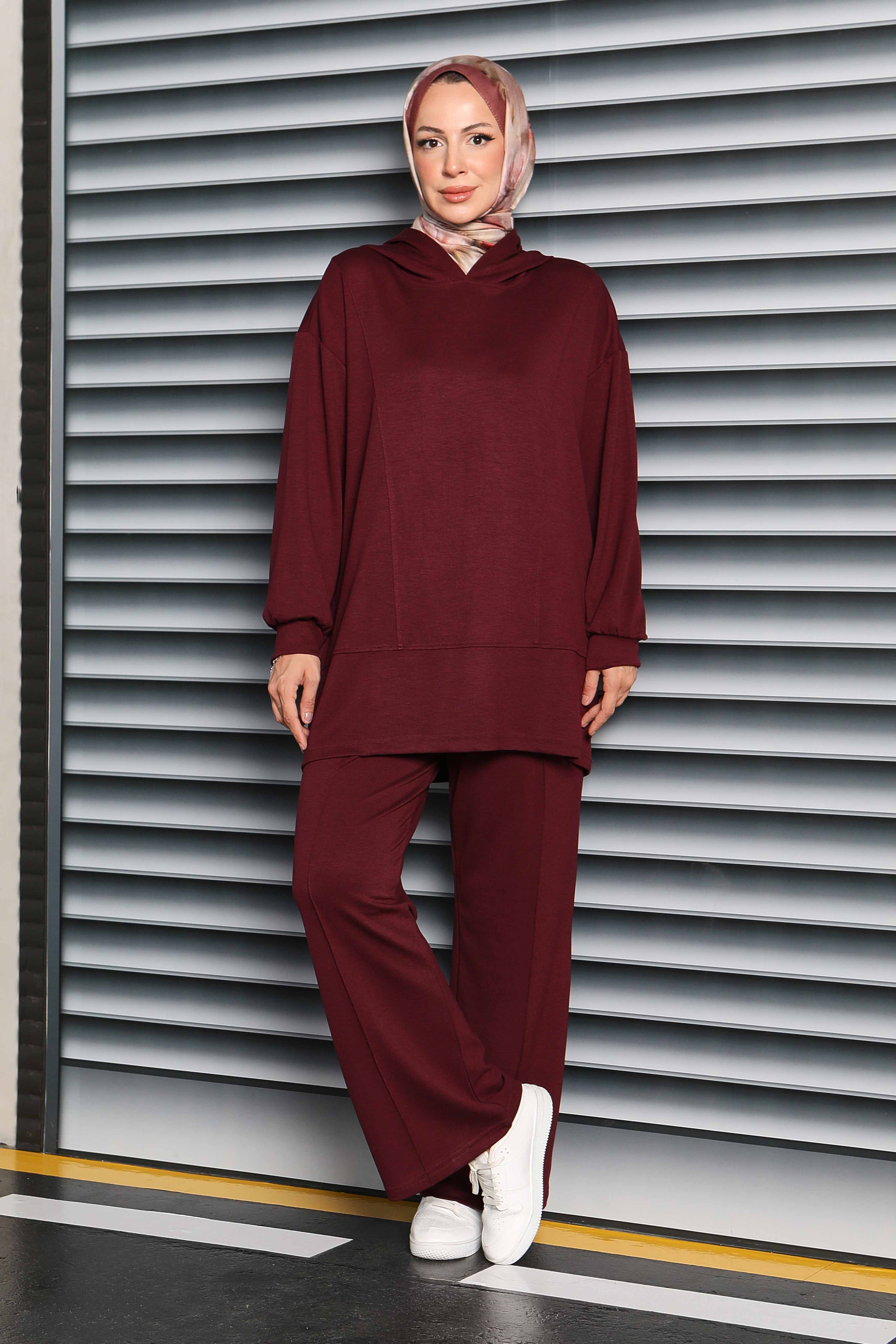 Çımalı Modal İkili Takım - 27707-BORDO - 3