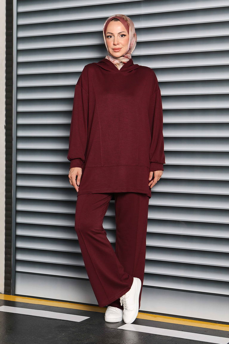 Çımalı Modal İkili Takım - 27707-BORDO - TOFİSA