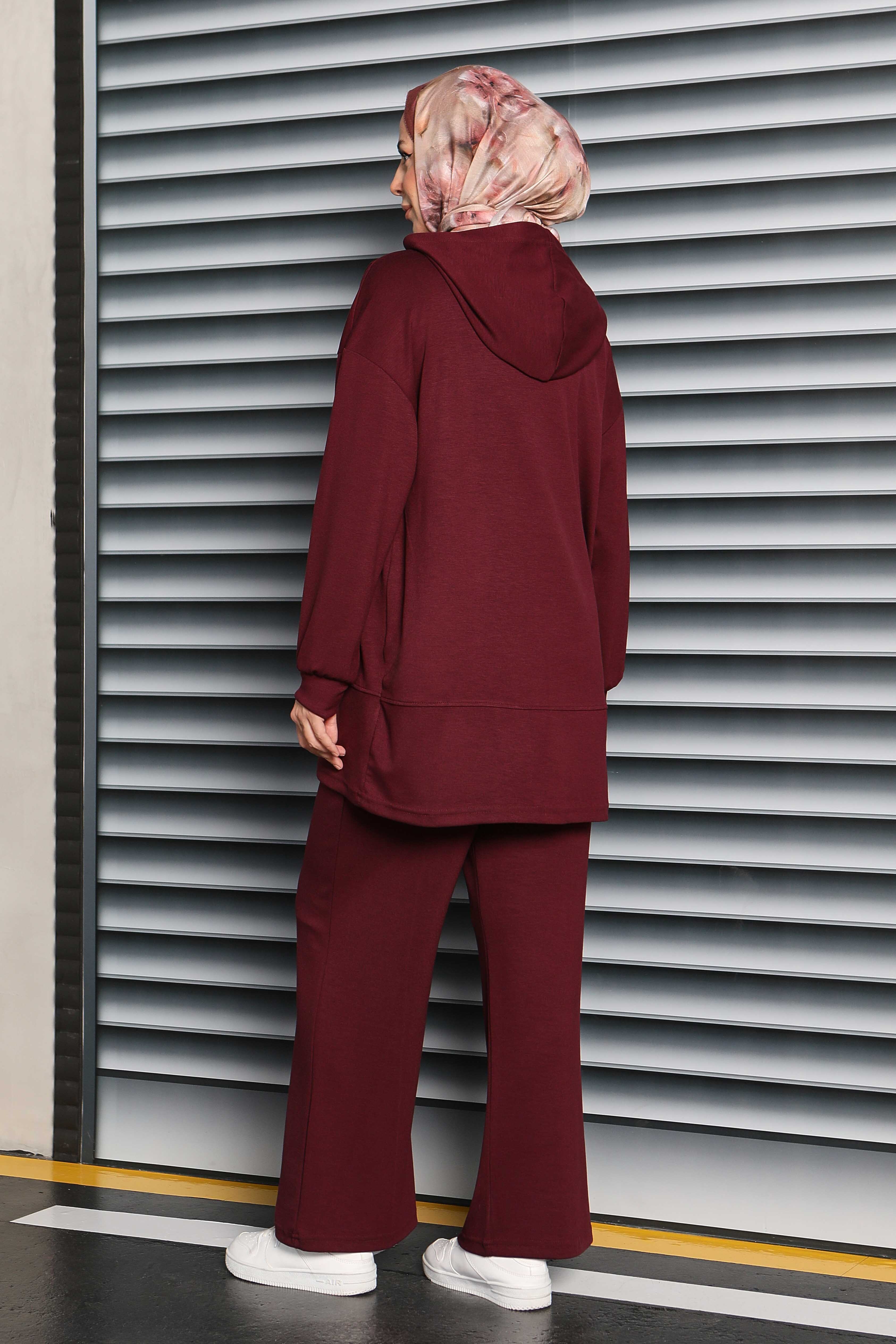 Çımalı Modal İkili Takım - 27707-BORDO - 7