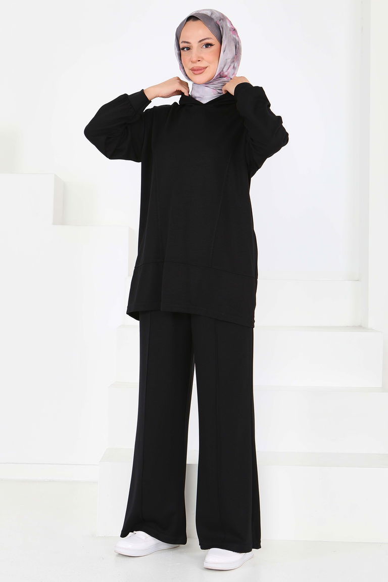 Çımalı Modal İkili Takım - 27707-SIYAH - TOFİSA