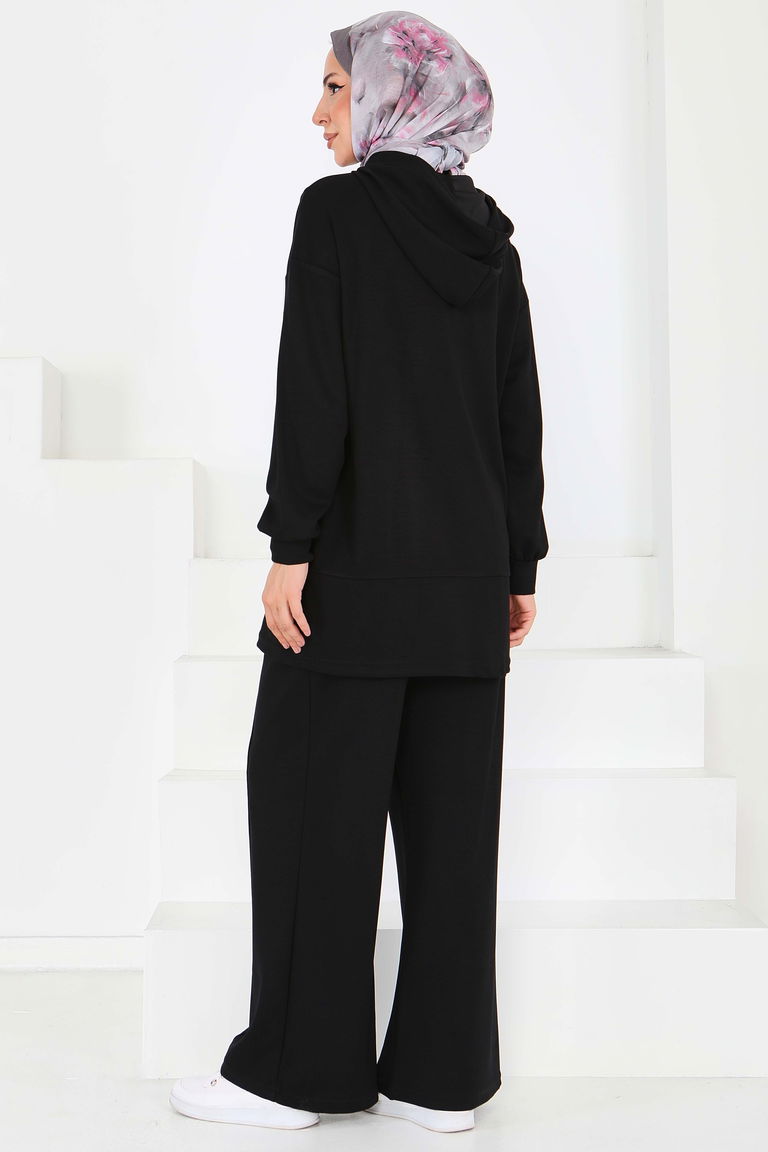 Çımalı Modal İkili Takım - 27707-SIYAH - TOFİSA