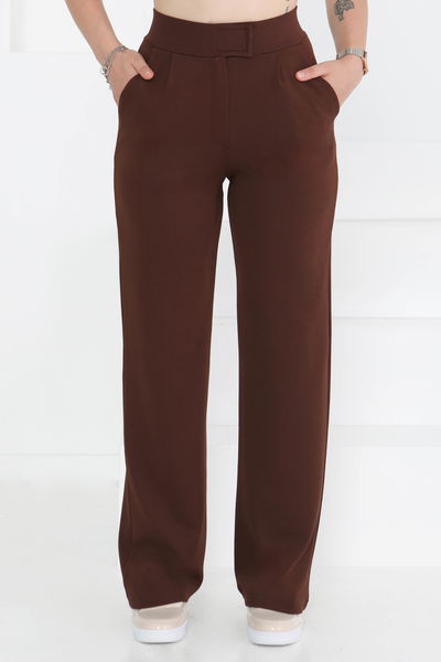 Cırtlı Spor Pantolon Kahve - 27351 