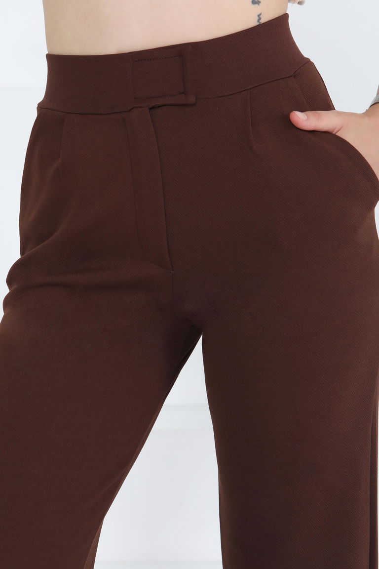 Cırtlı Spor Pantolon Kahve - 27351 - TOFİSA