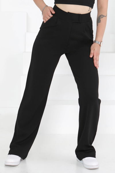 Cırtlı Spor Pantolon Siyah - 27351 