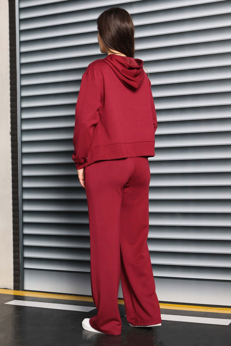 Çıtçıt Detaylı Modal İkili Takım - 27878-BORDO - TOFİSA