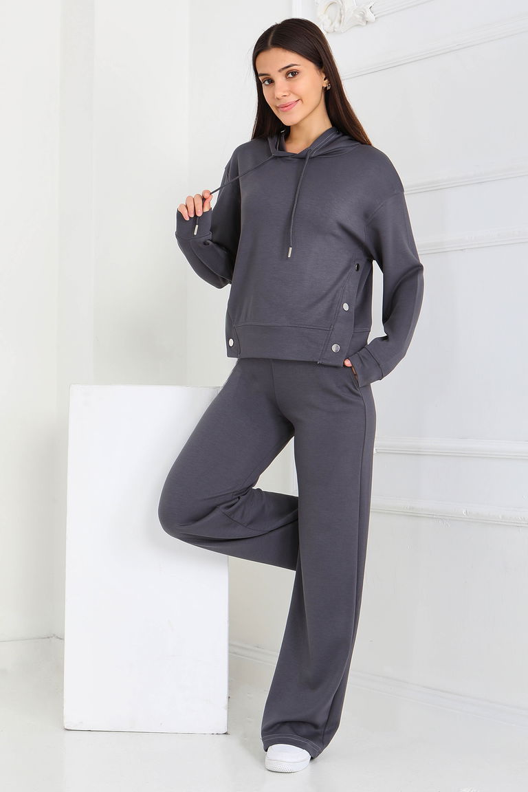 Çıtçıt Detaylı Modal İkili Takım - 27878-FUME - TOFİSA