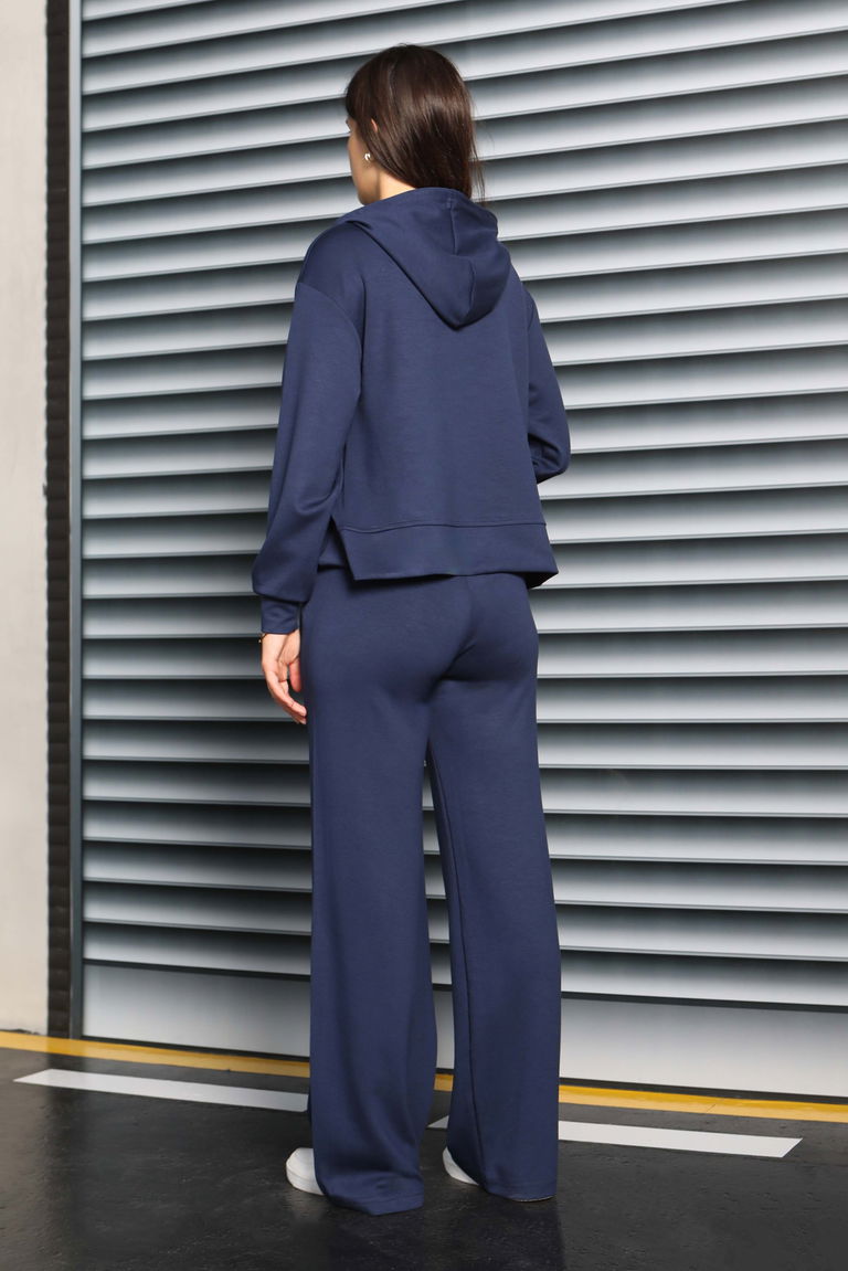 Çıtçıt Detaylı Modal İkili Takım - 27878-LACIVERT - TOFİSA