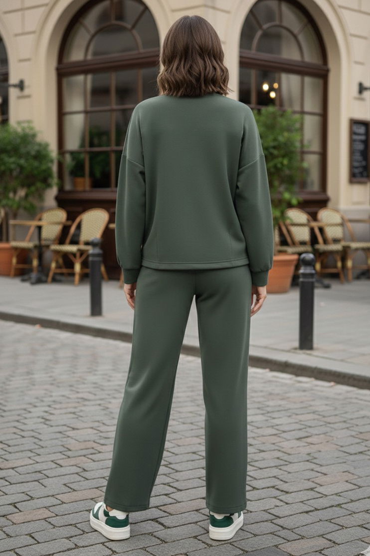 Çıtçıtlı Modaal İkili Takım - 28061-HAKI - 3