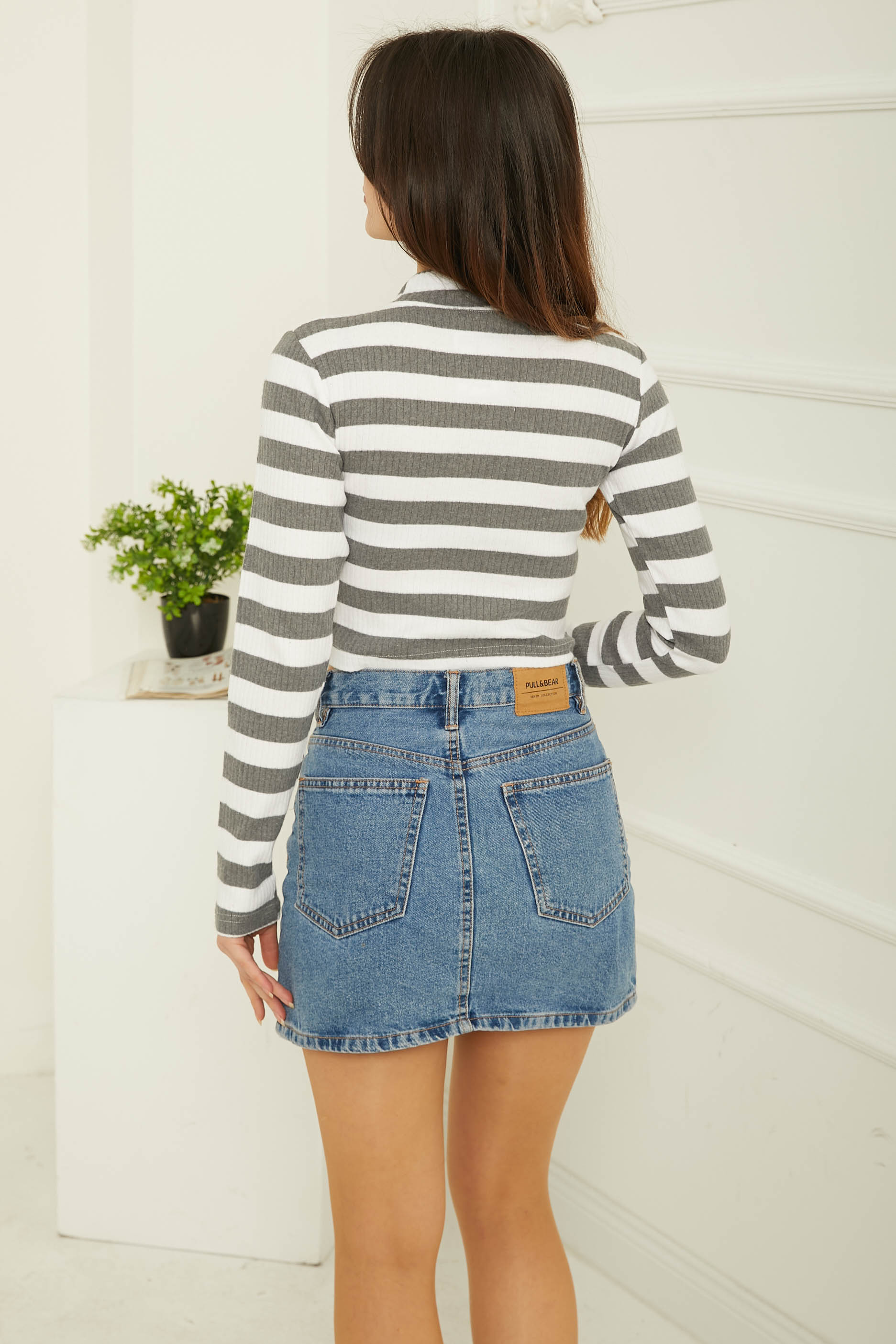 Çizgili Crop Bady - 26772 - 4