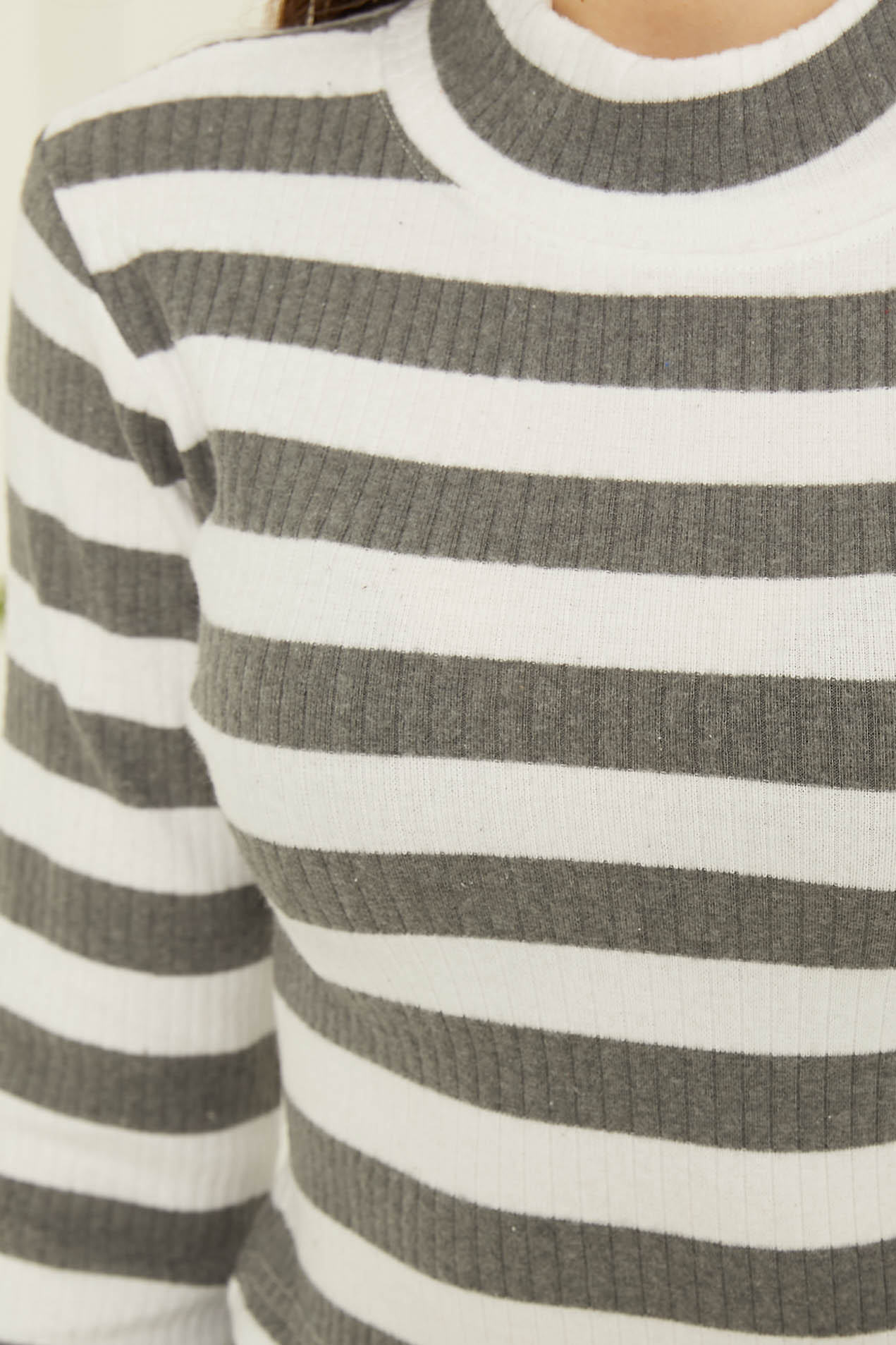 Çizgili Crop Bady - 26772 - 5