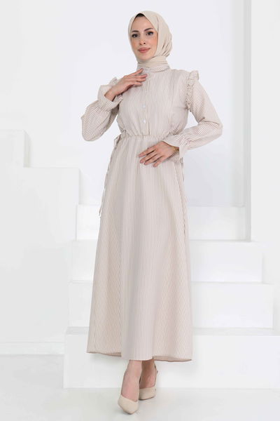 Çizgili Elbise - 27187 