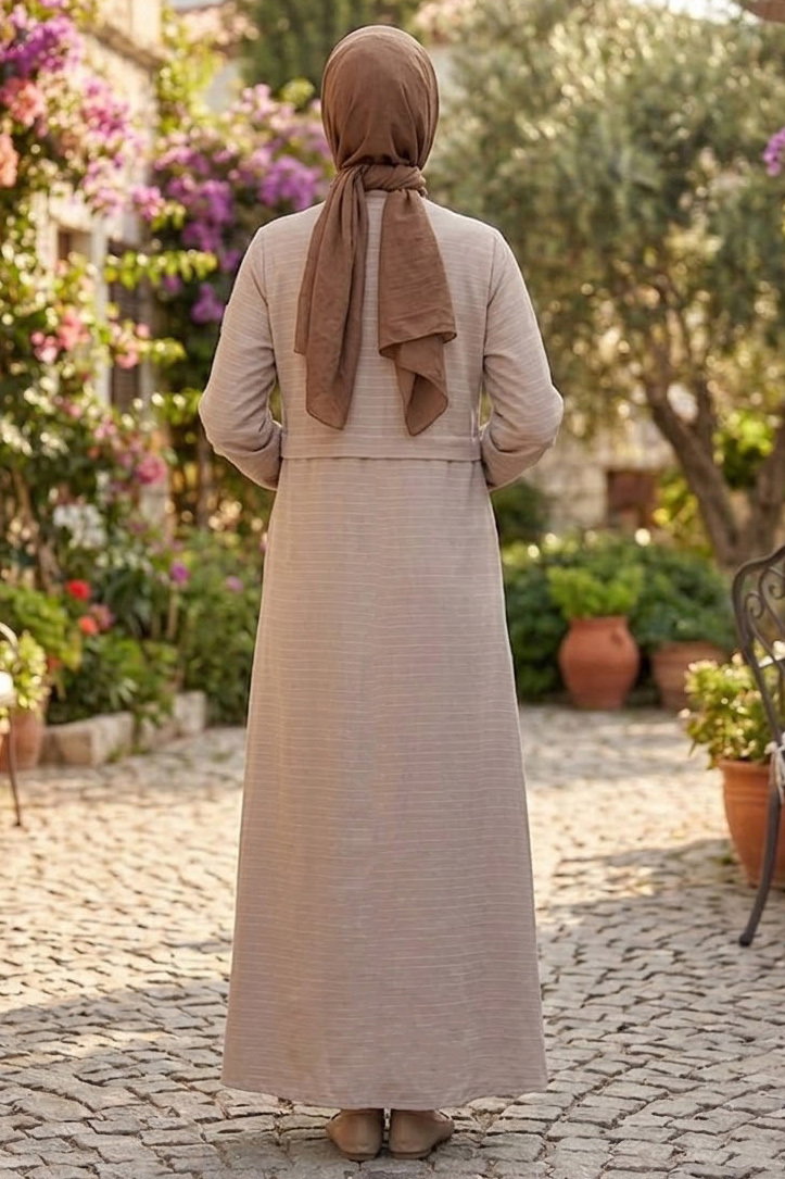 Çizgili Ferace Vizon - 2142-VIZON - 3