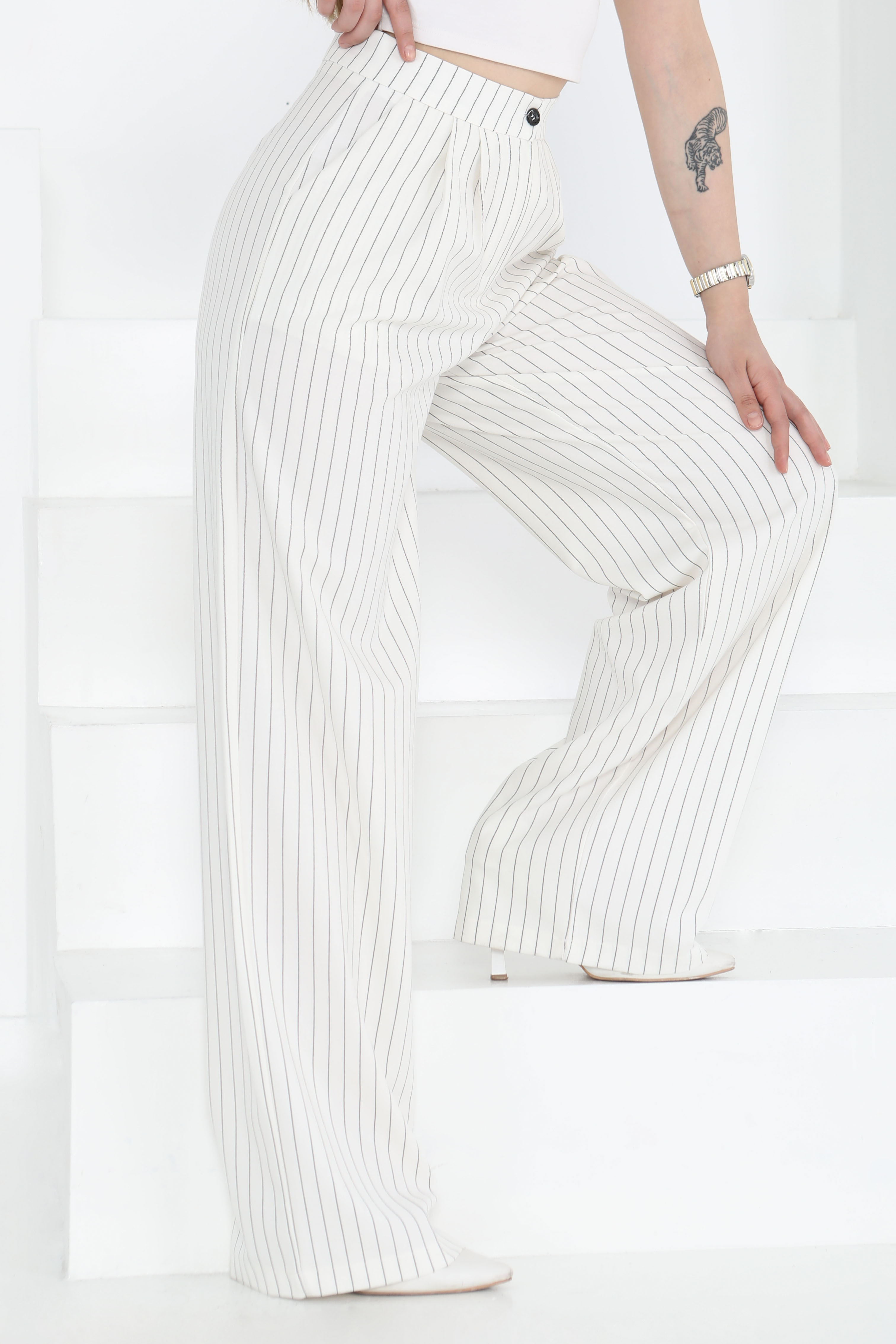 Çizgili Pantolon - 27248 - 1