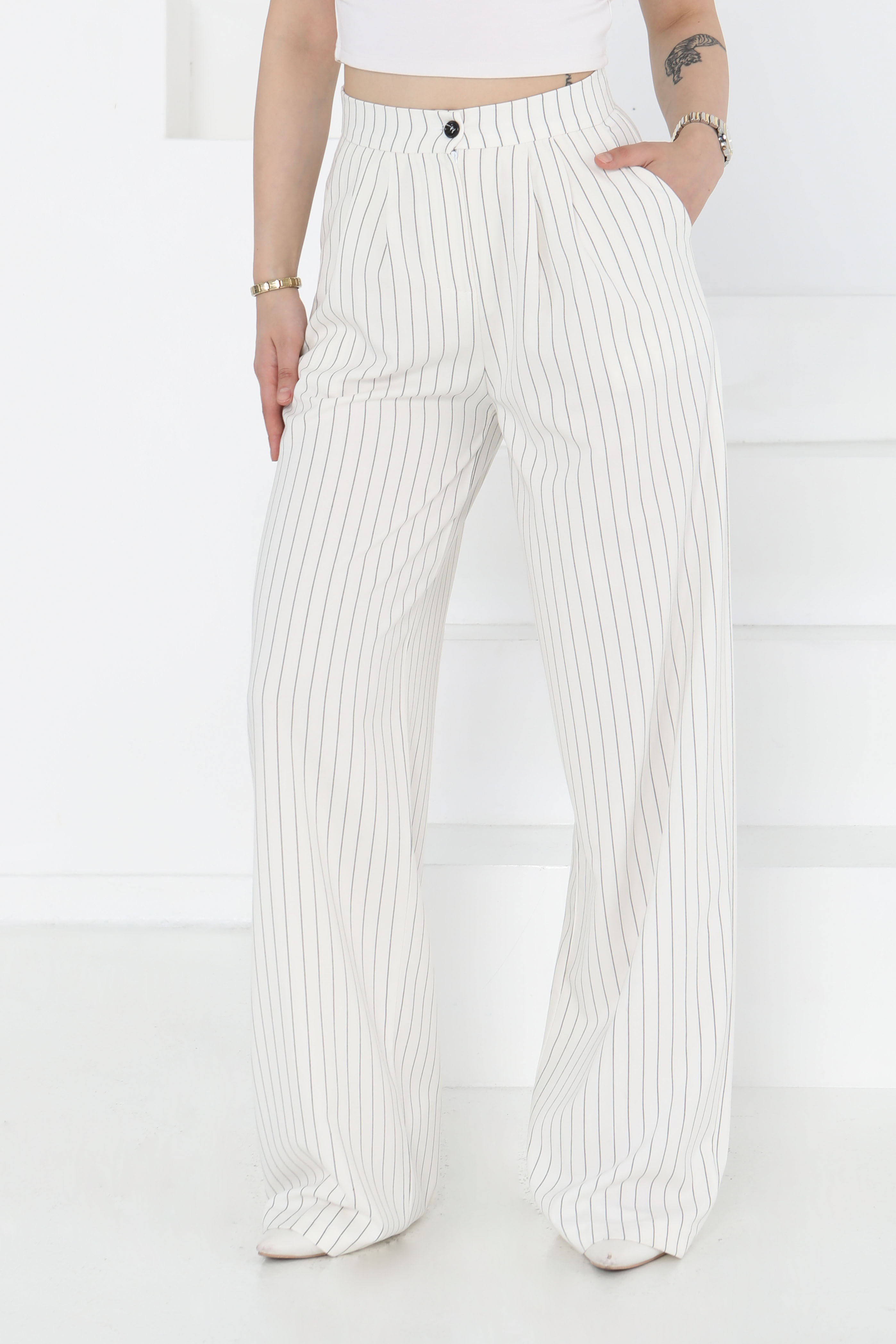 Çizgili Pantolon - 27248 - 2