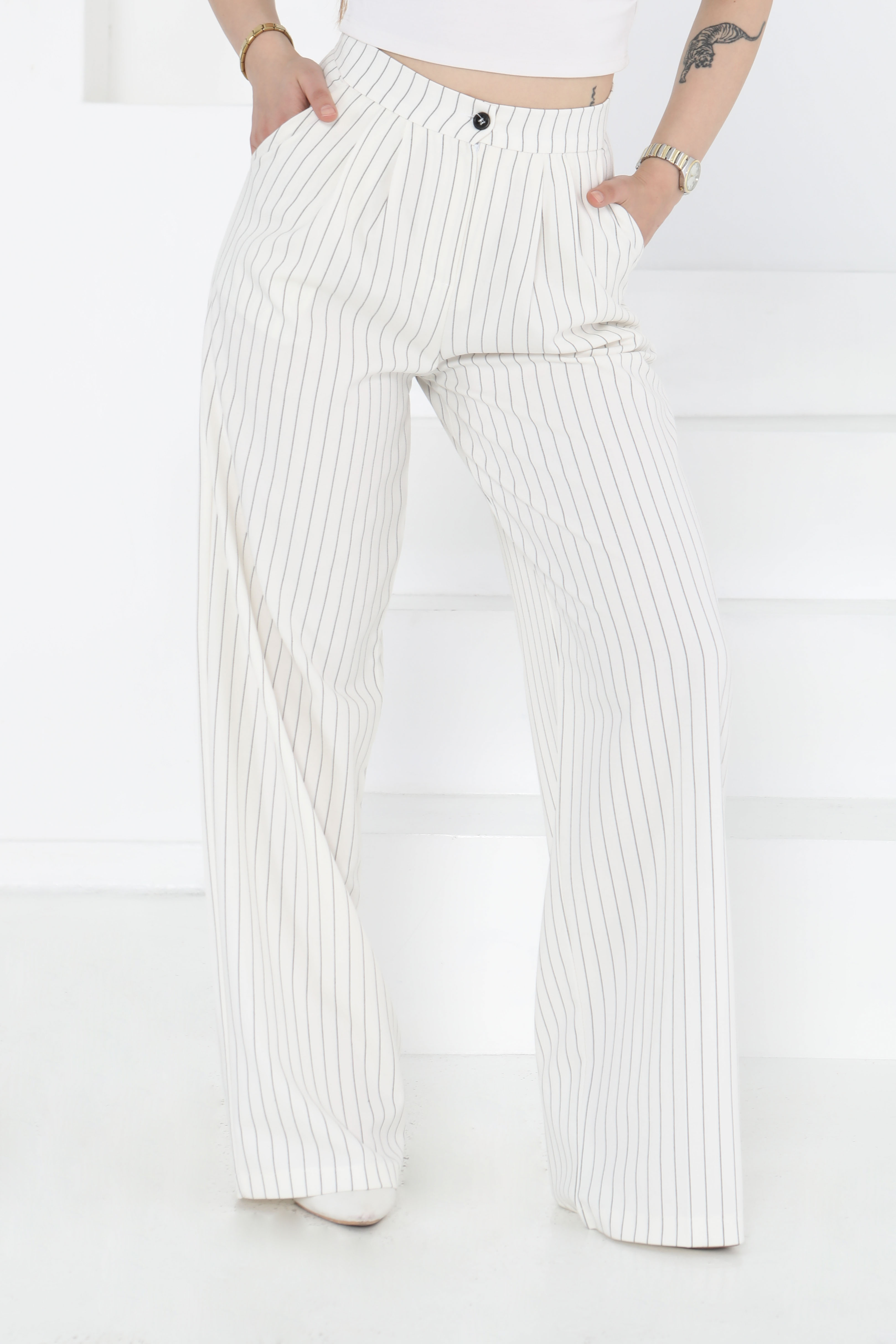 Çizgili Pantolon - 27248 - 5