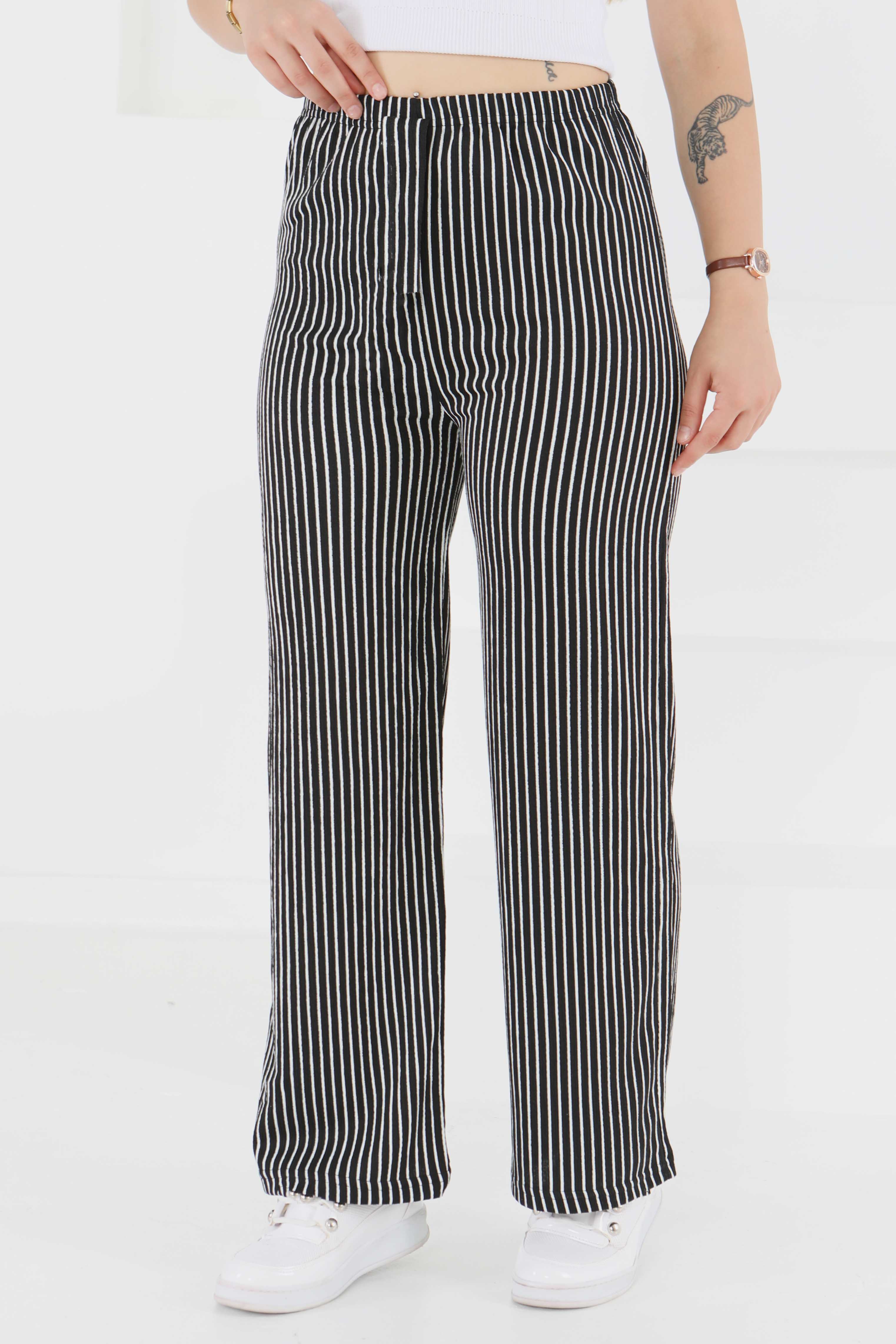 Çizgili Pantolon - 27449 - 1