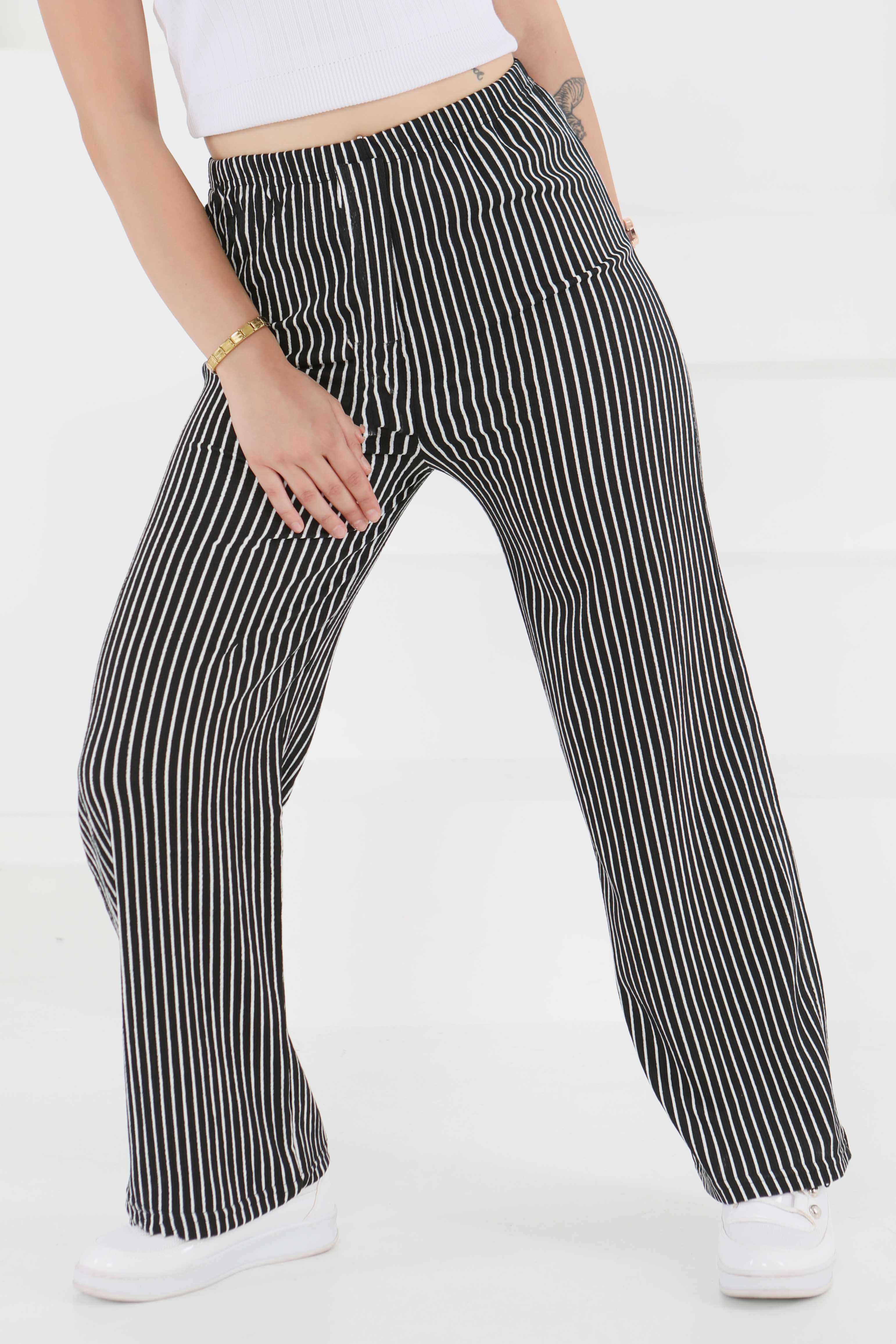 Çizgili Pantolon - 27449 - 3