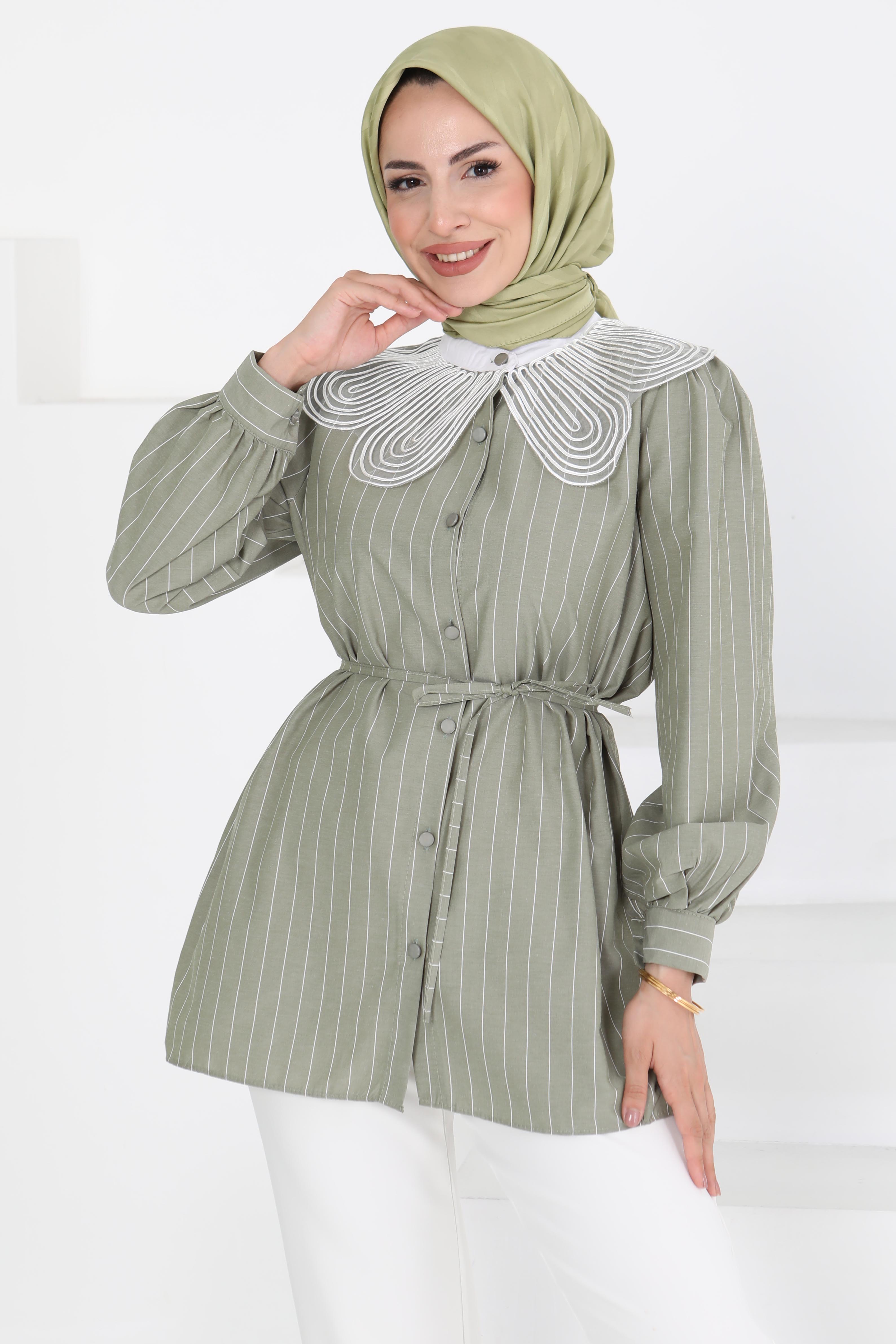 Çizgili Tunik - 27000 - 1