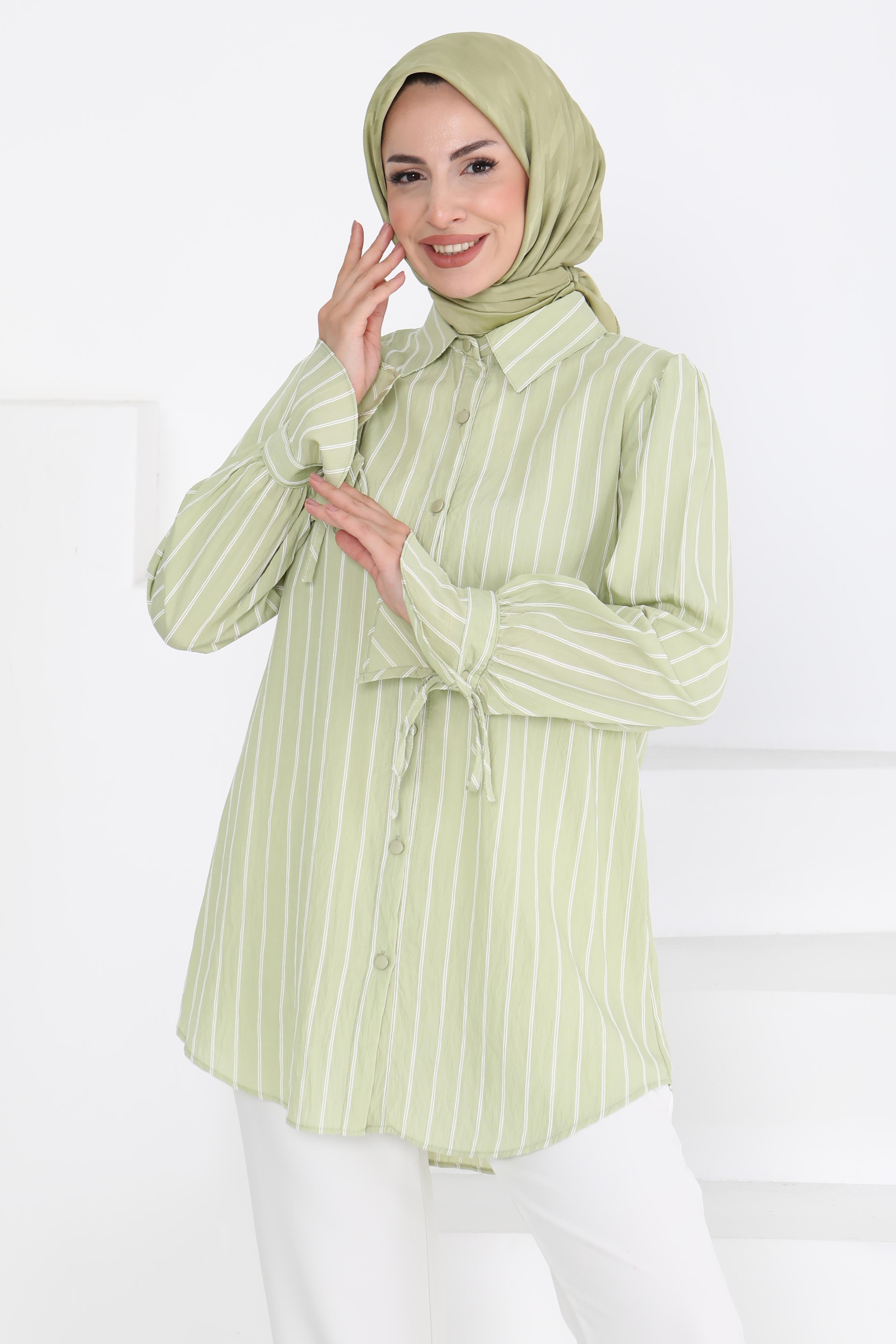 Çizgili Tunik - 27275 - 1