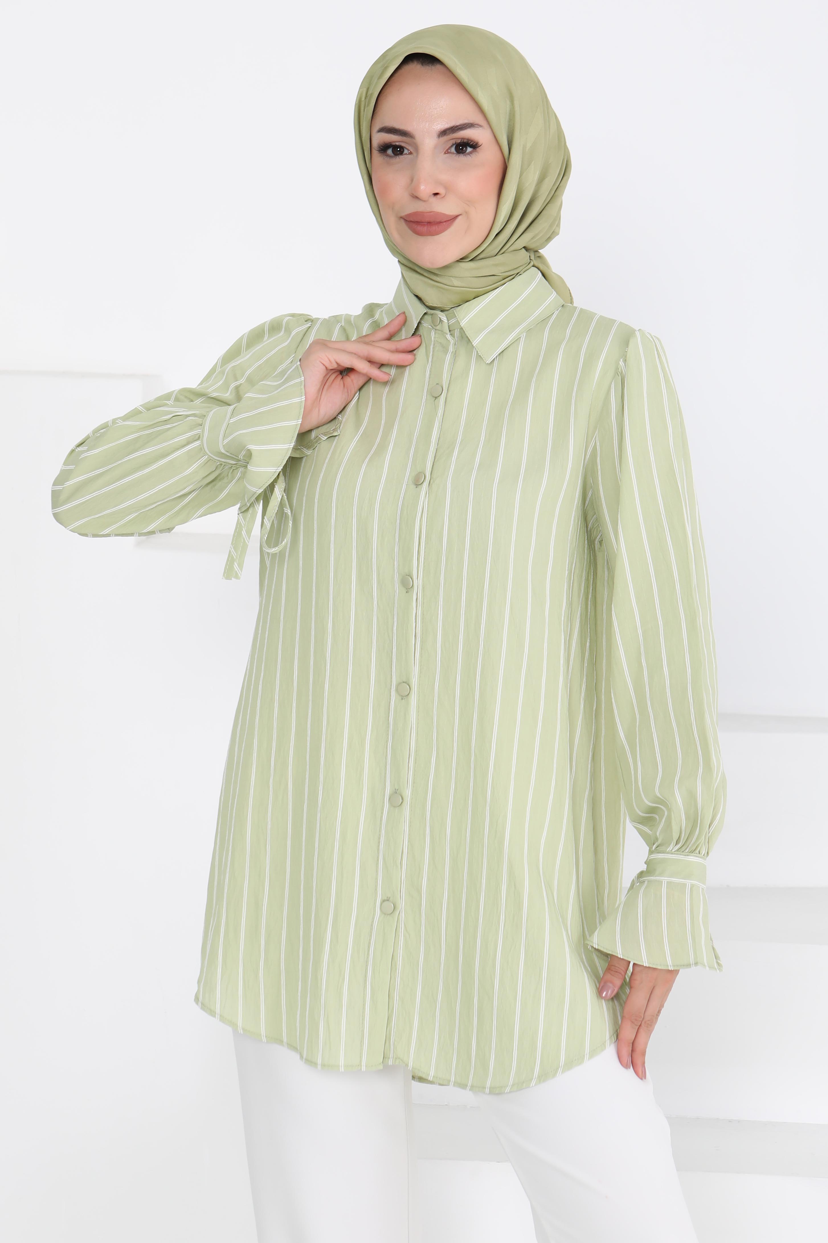 Çizgili Tunik - 27275 - 3