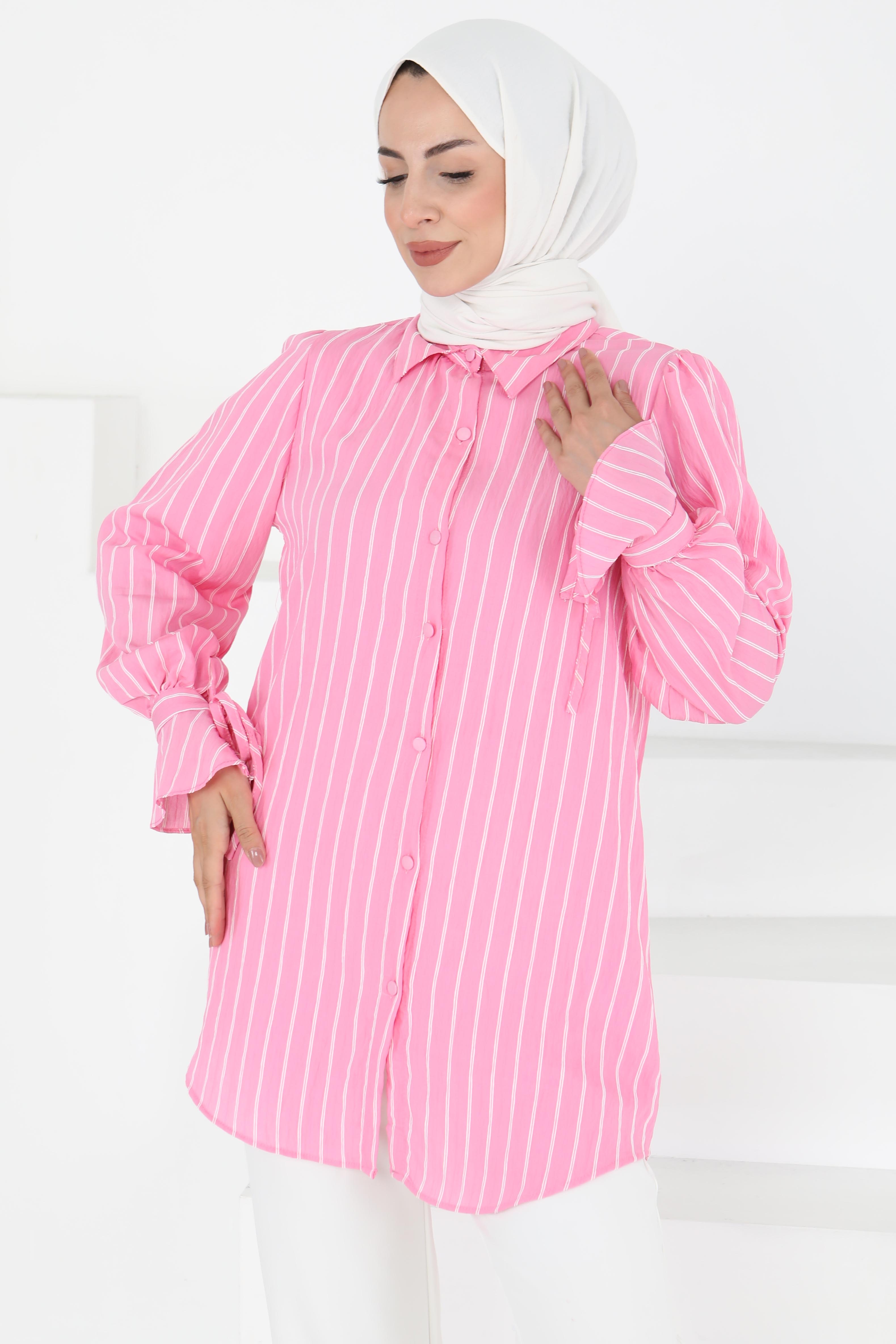 Çizgili Tunik - 27275 - 1