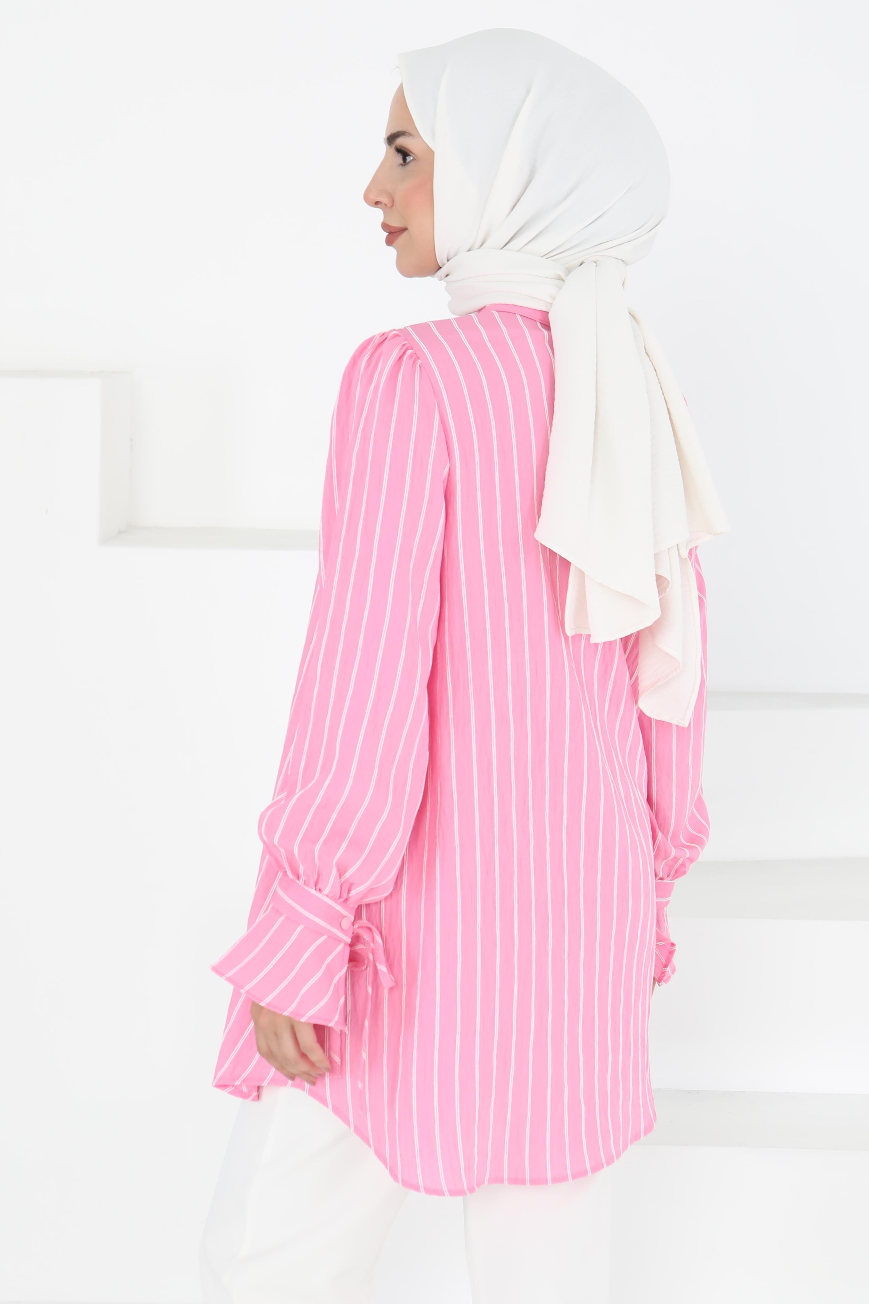 Çizgili Tunik - 27275 - 5