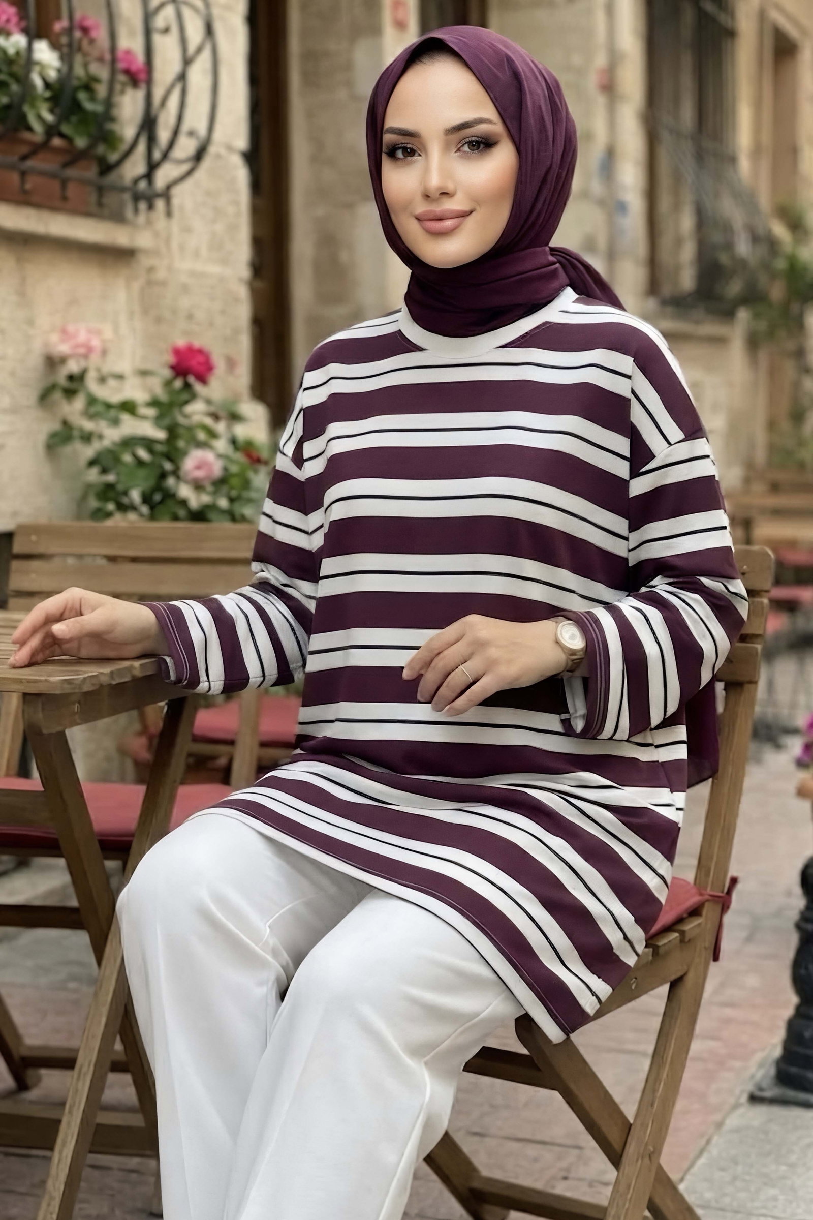 Çizgili Tunik Murdum - 29172-MURDUM - 2