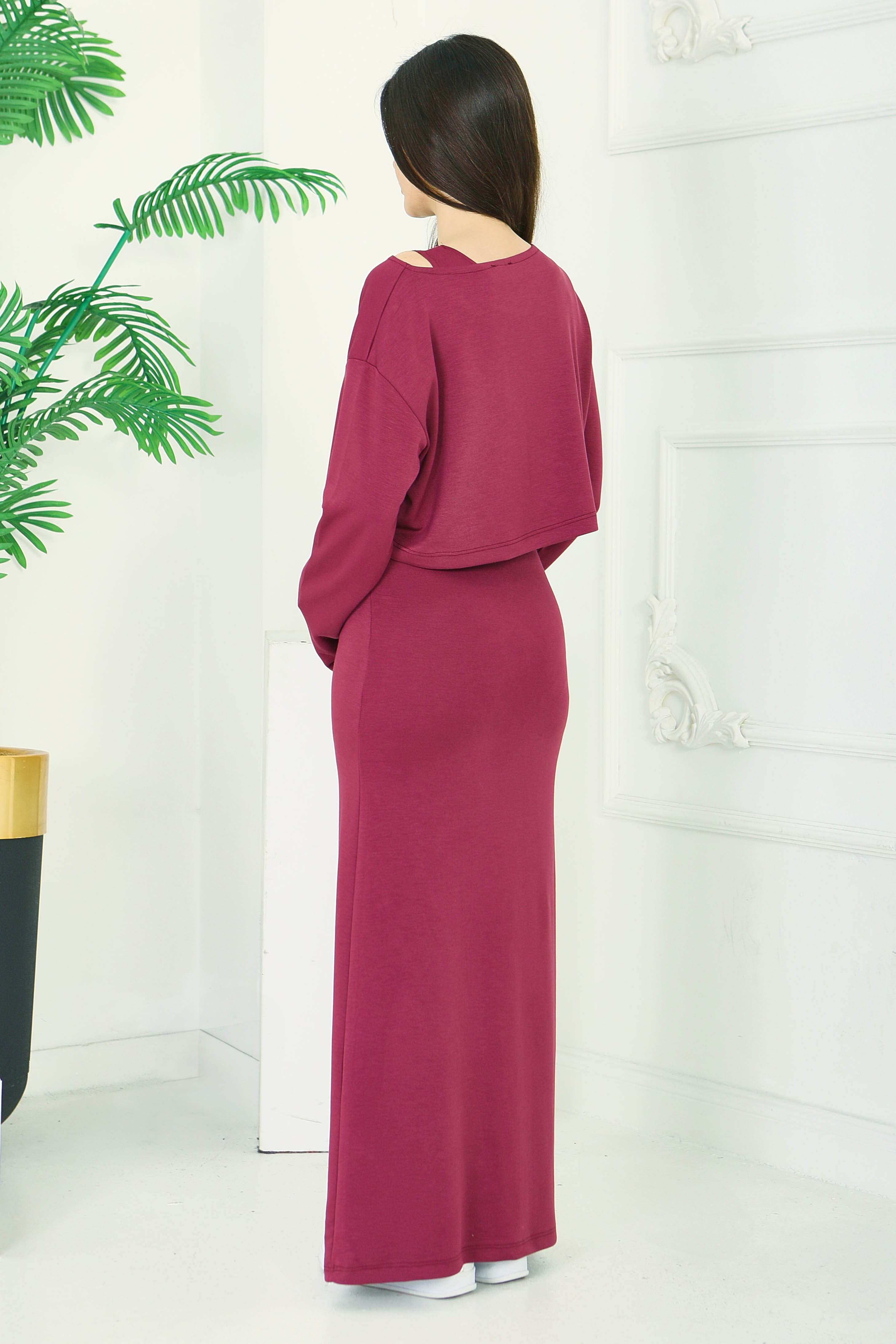 Croplu Elbise Takım - 28418-MURDUM - 5
