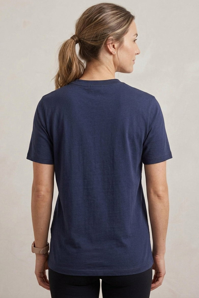 Damla Taşlı T-shirt - 28417-LACIVERT - 3