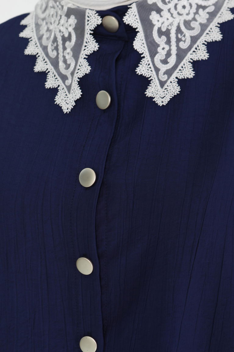 Dantel Yaka İkili Takım - 27179 - TOFİSA